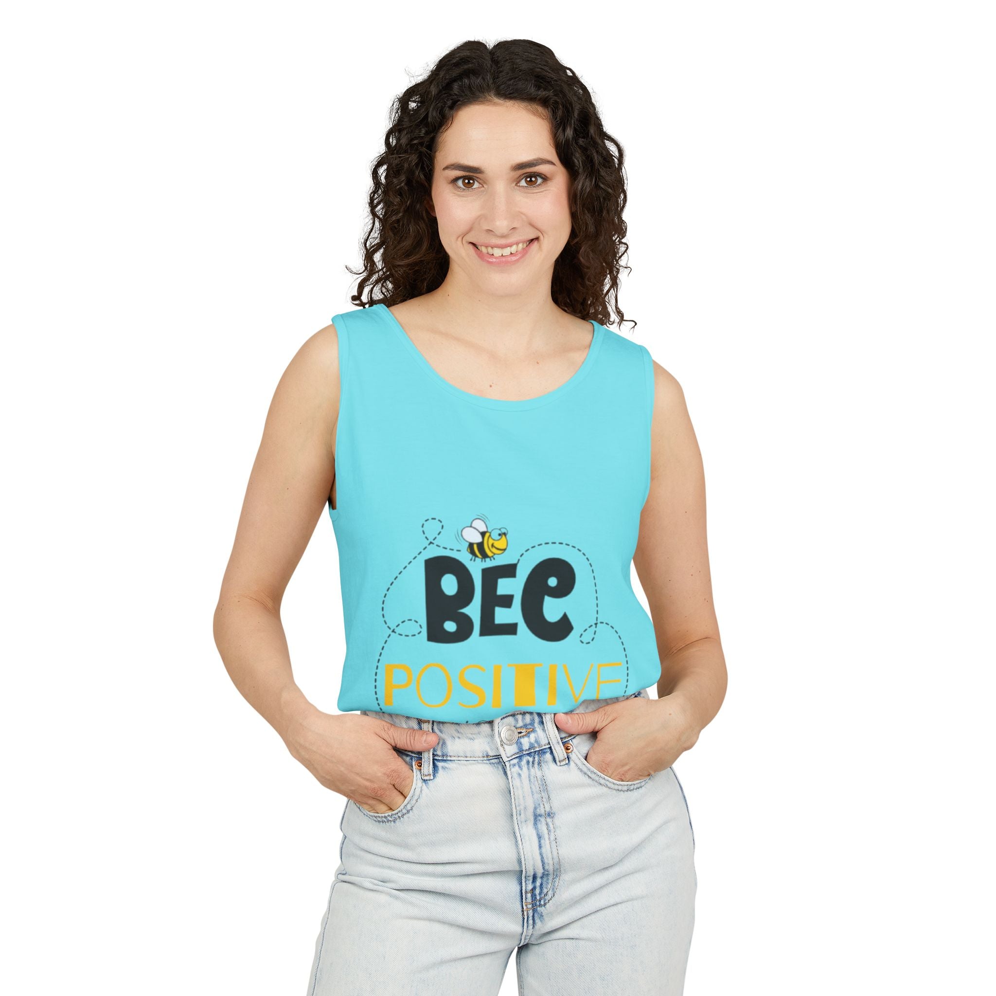 Bee Positive Unisex Garment-Dyed Tank Top