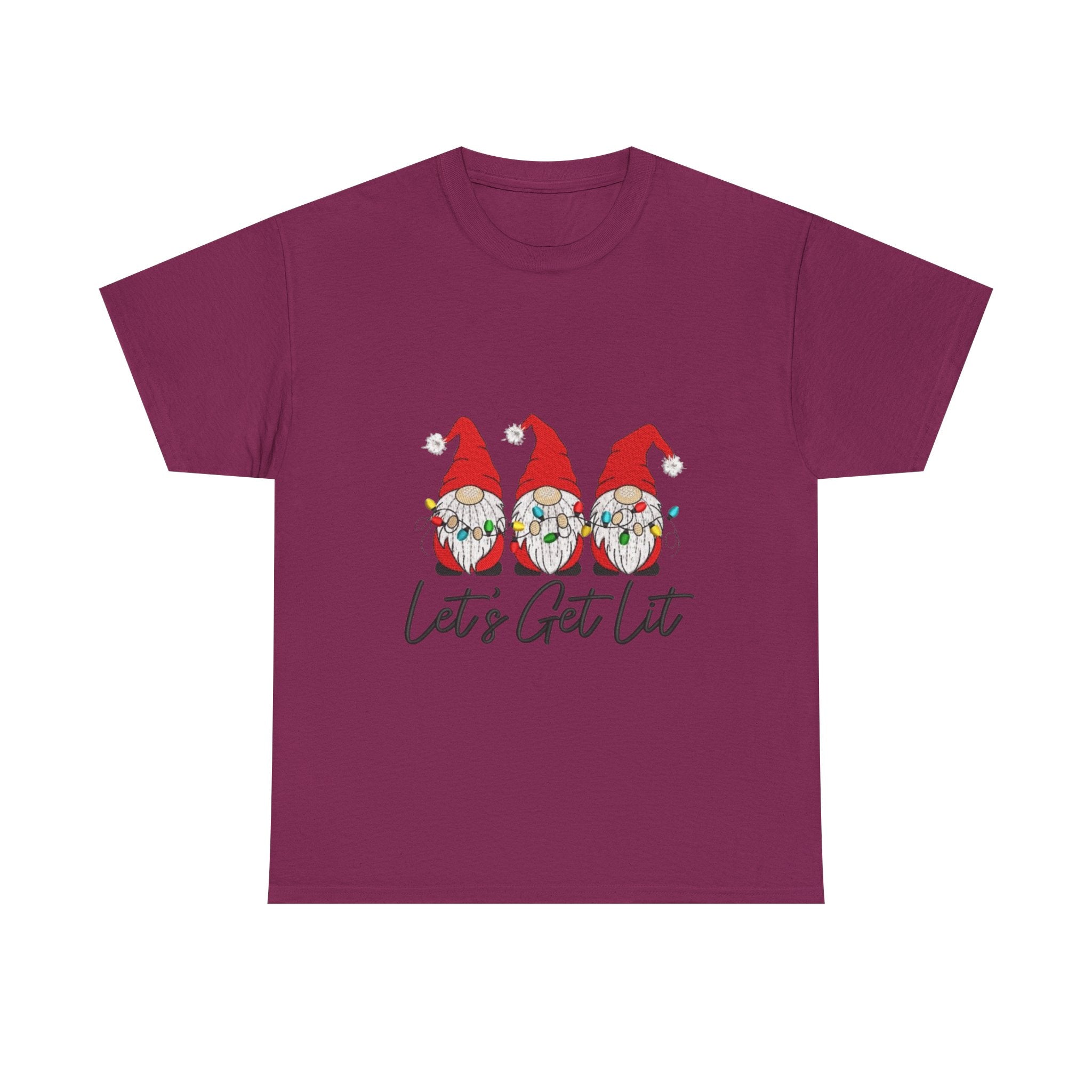 Let's Get Lit Gnome Unisex Heavy Cotton T-Shirt