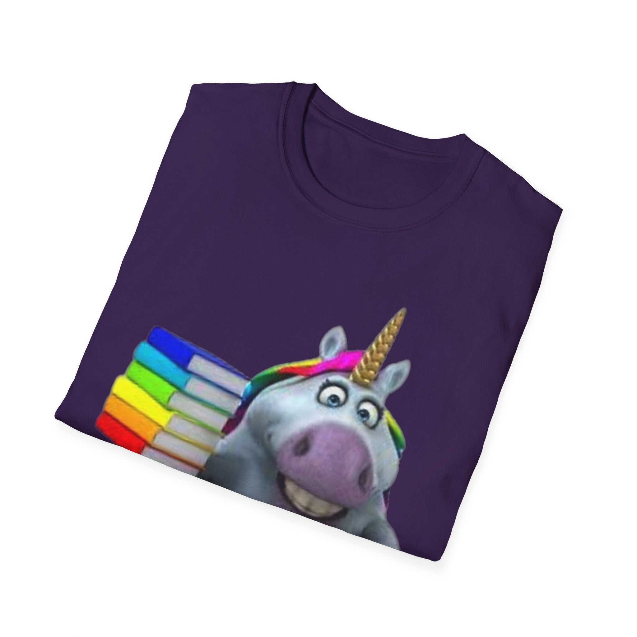 Unlocking Magic, One Book At A Time! Unicorn Unisex Softstyle T-Shirt