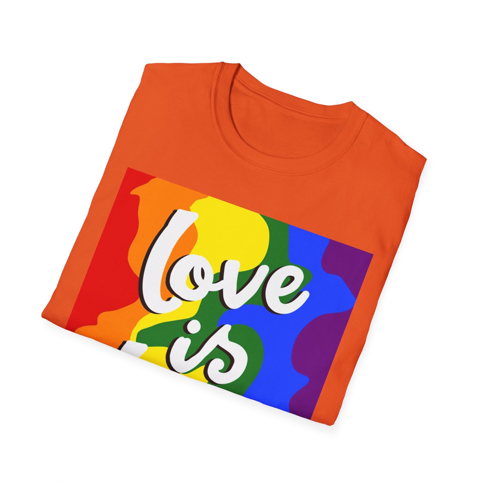 Colorful Pride Love is Love Unisex Softstyle T-Shirt