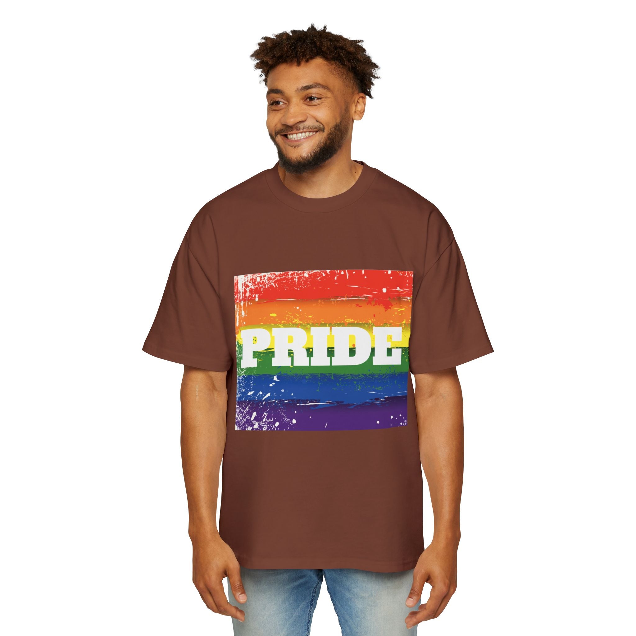 Pride Rainbow Heavy Oversized Unisex T-Shirt
