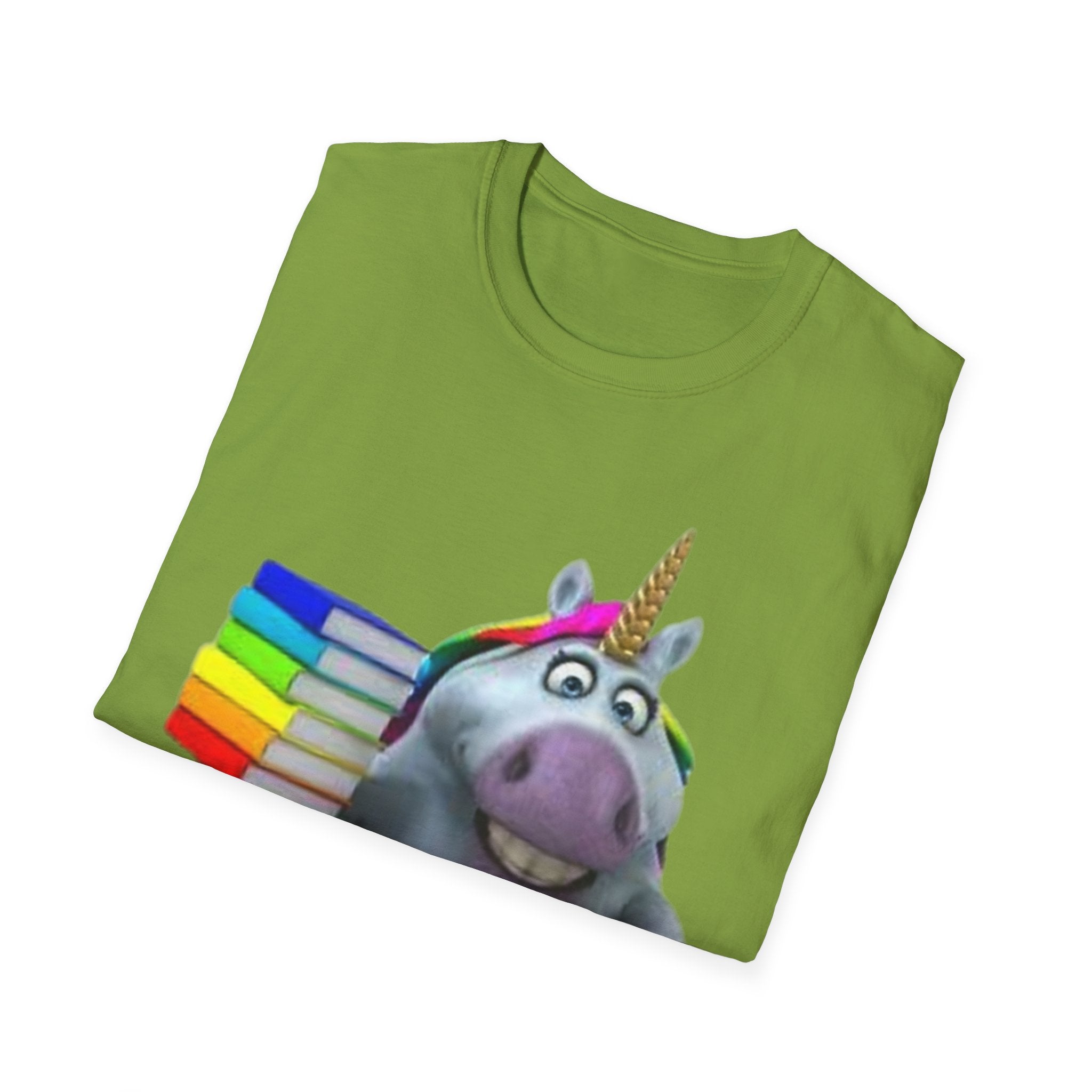 Unlocking Magic, One Book At A Time! Unicorn Unisex Softstyle T-Shirt