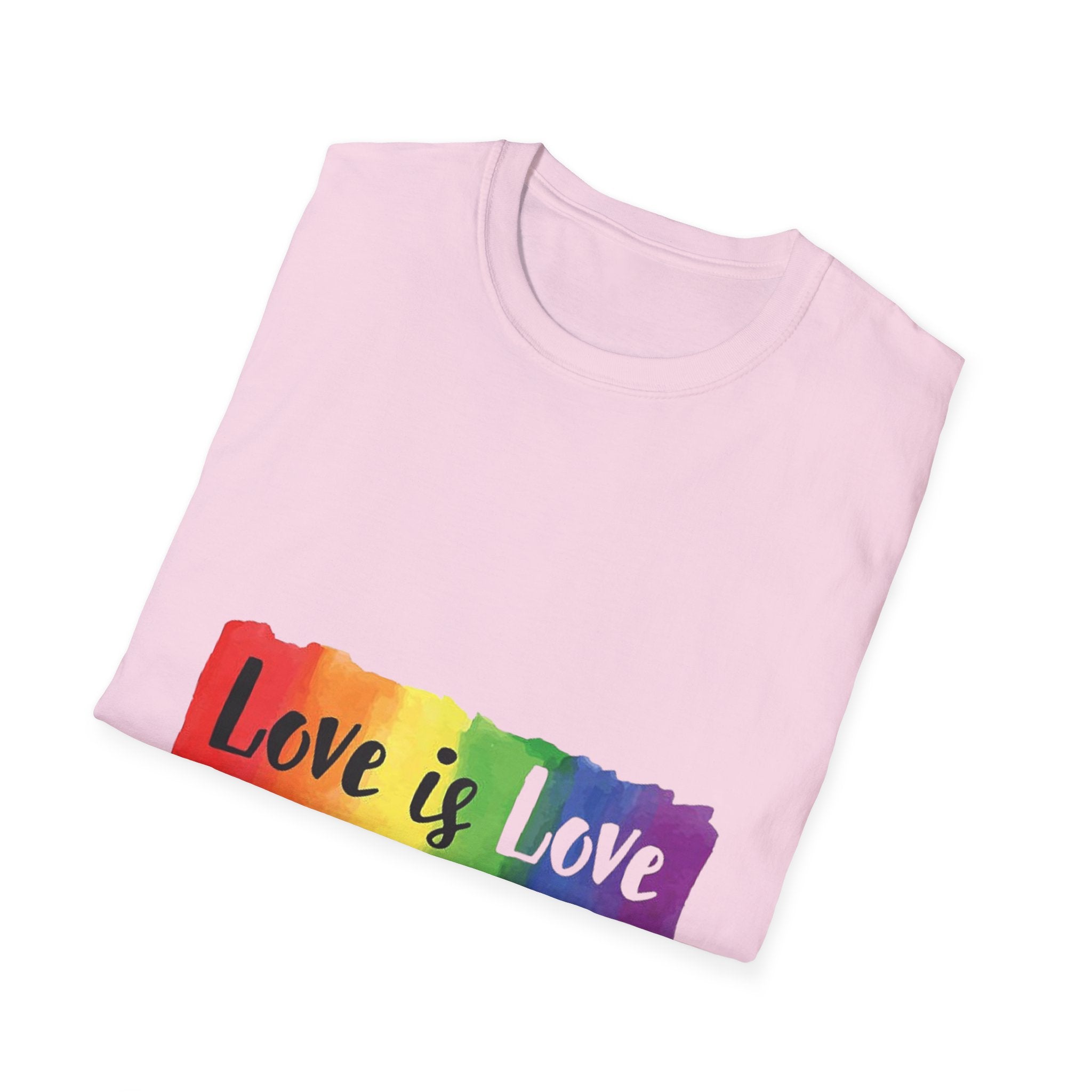Rainbow Love is Love Unisex Softstyle T-Shirt