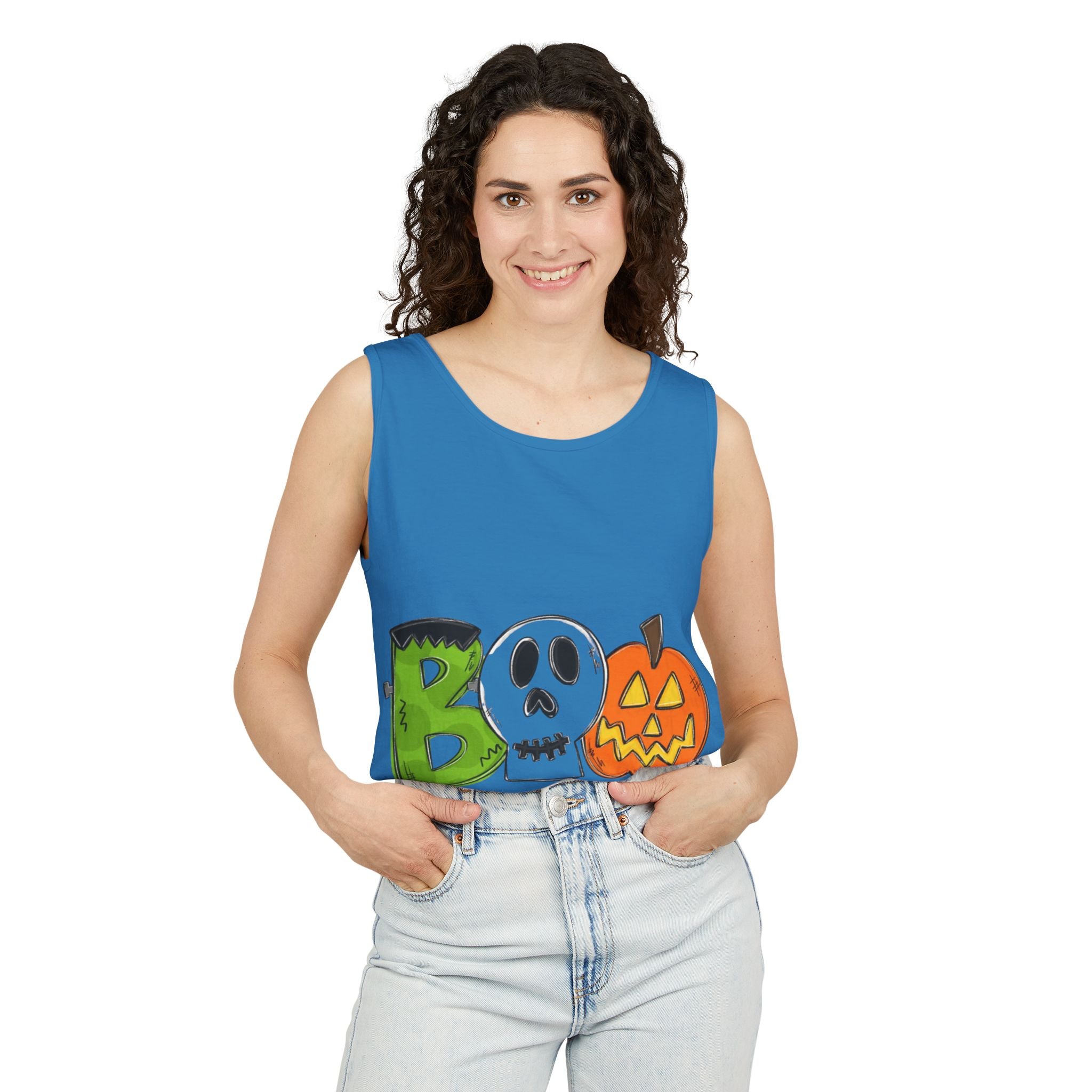 Halloween BOO Unisex Garment-Dyed Tank Top