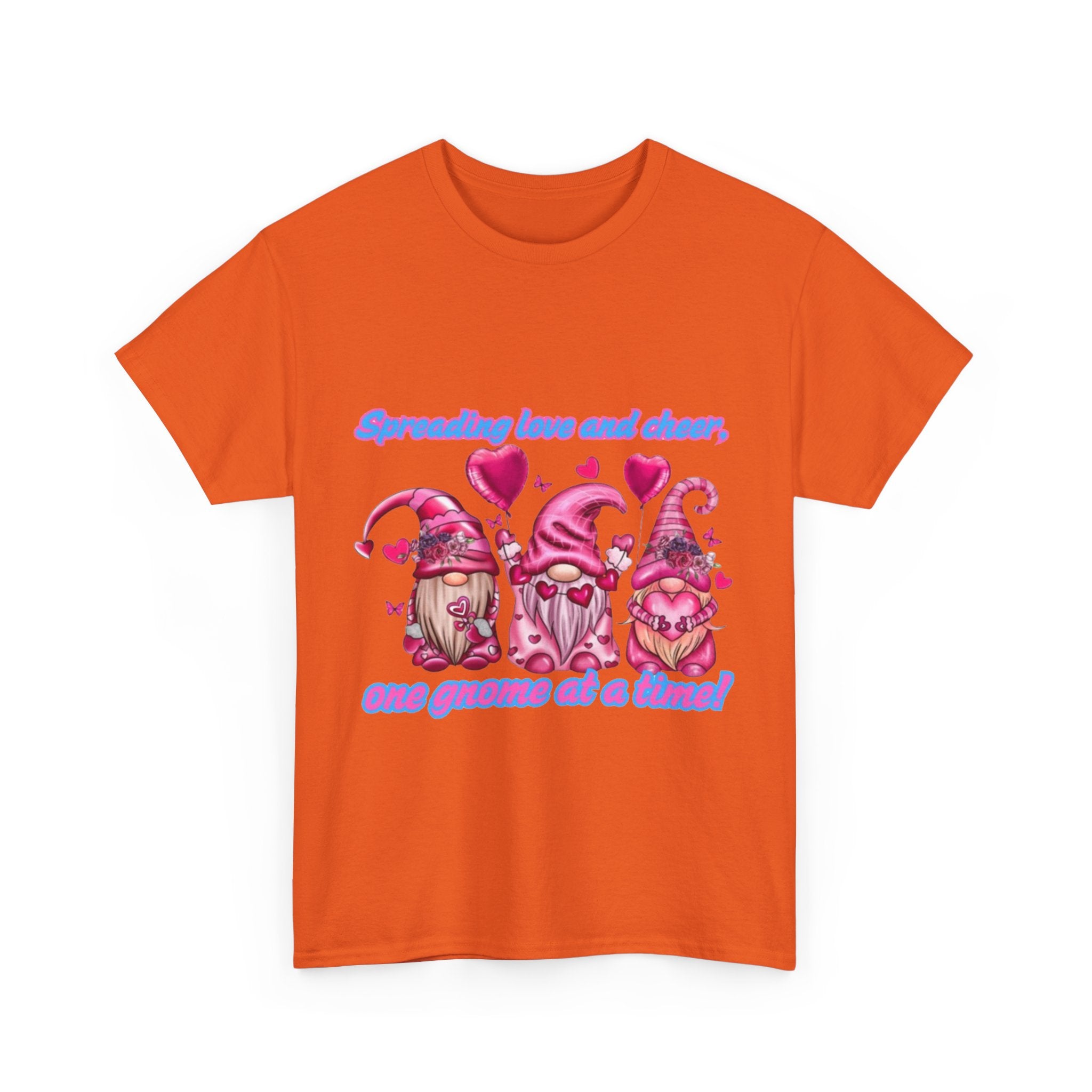Spreading Love And Cheer, One Gnome At A Time Unisex Heavy Cotton T-Shirt