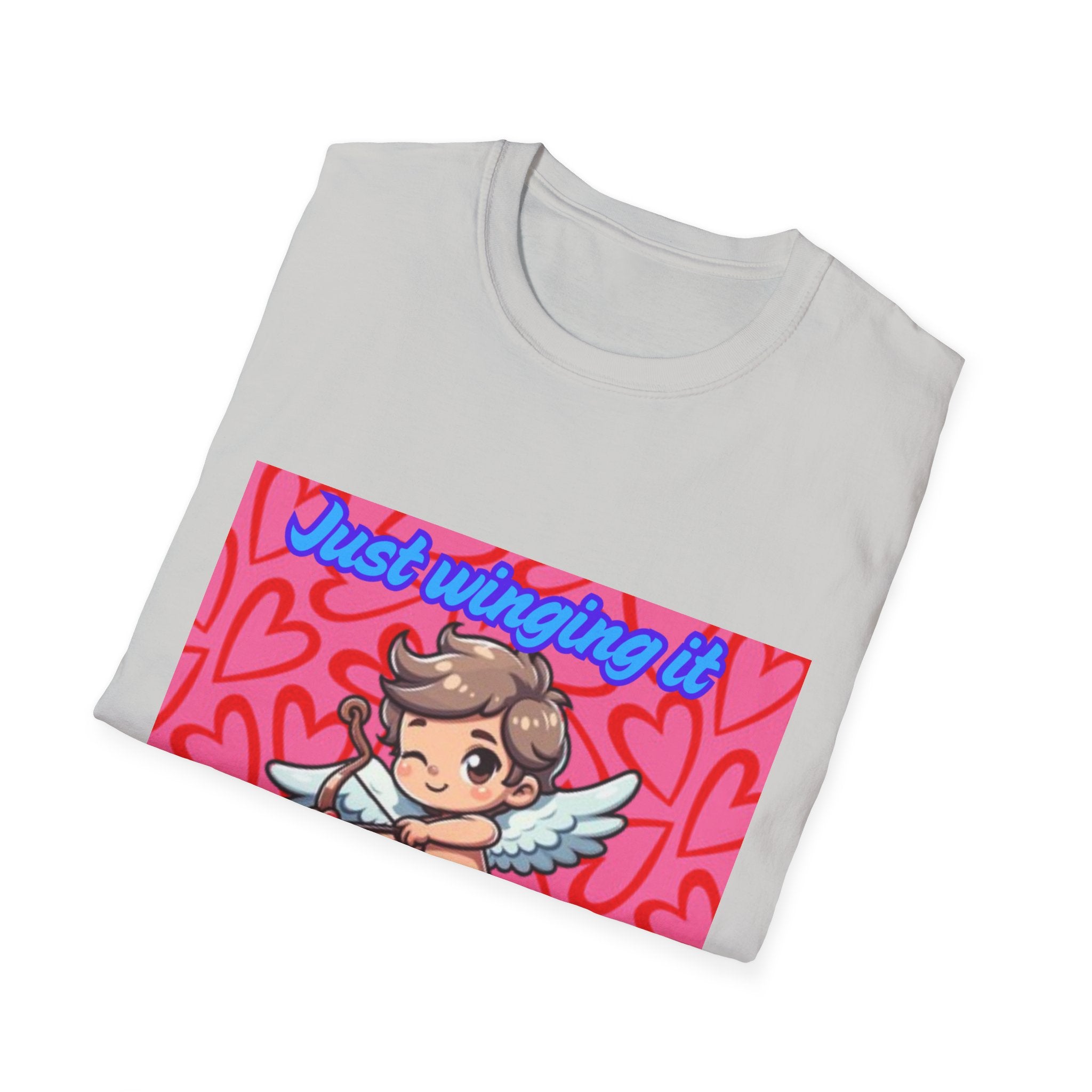 Just Winging It And Aiming For Love Unisex Softstyle T-Shirt