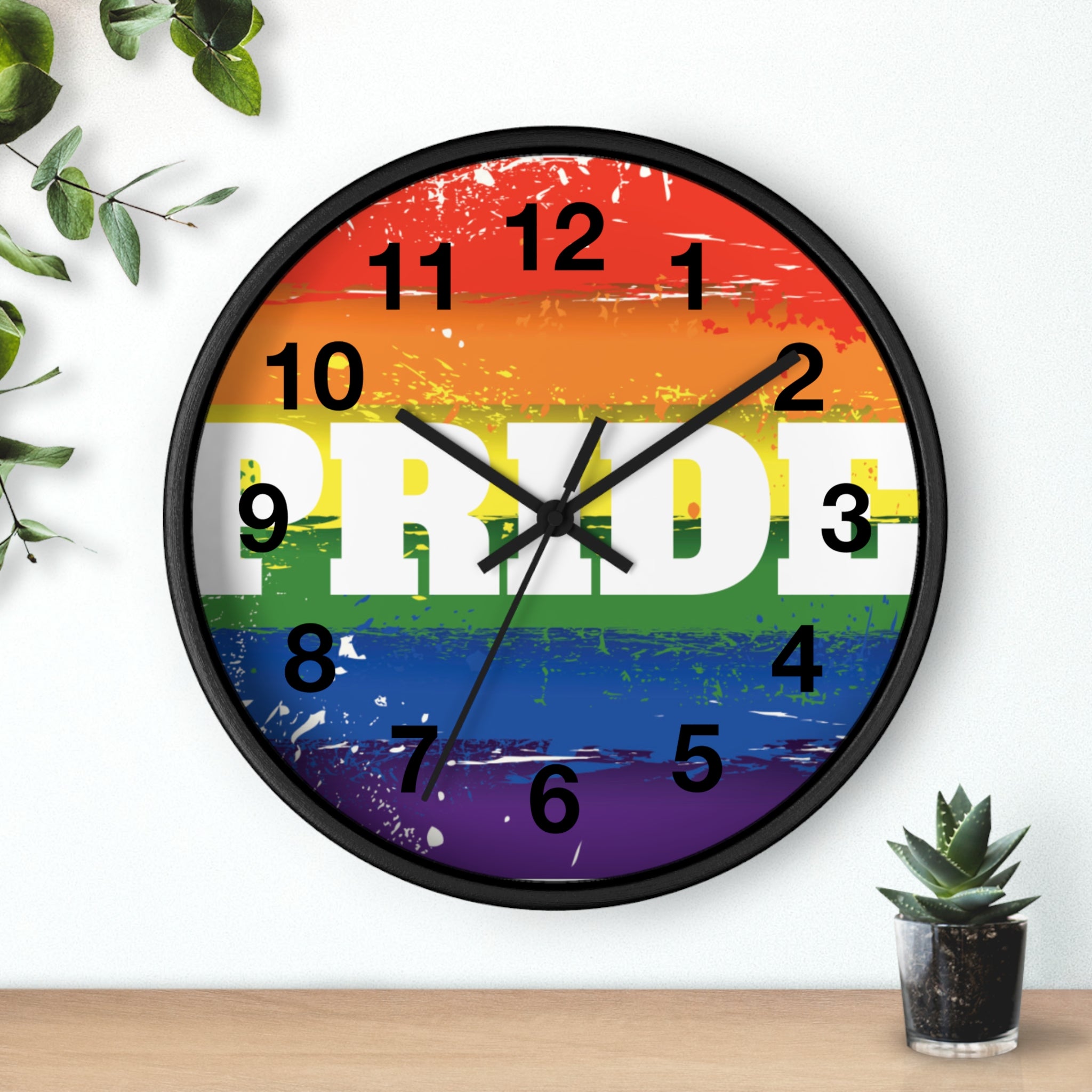 Pride Rainbow Wall Clock