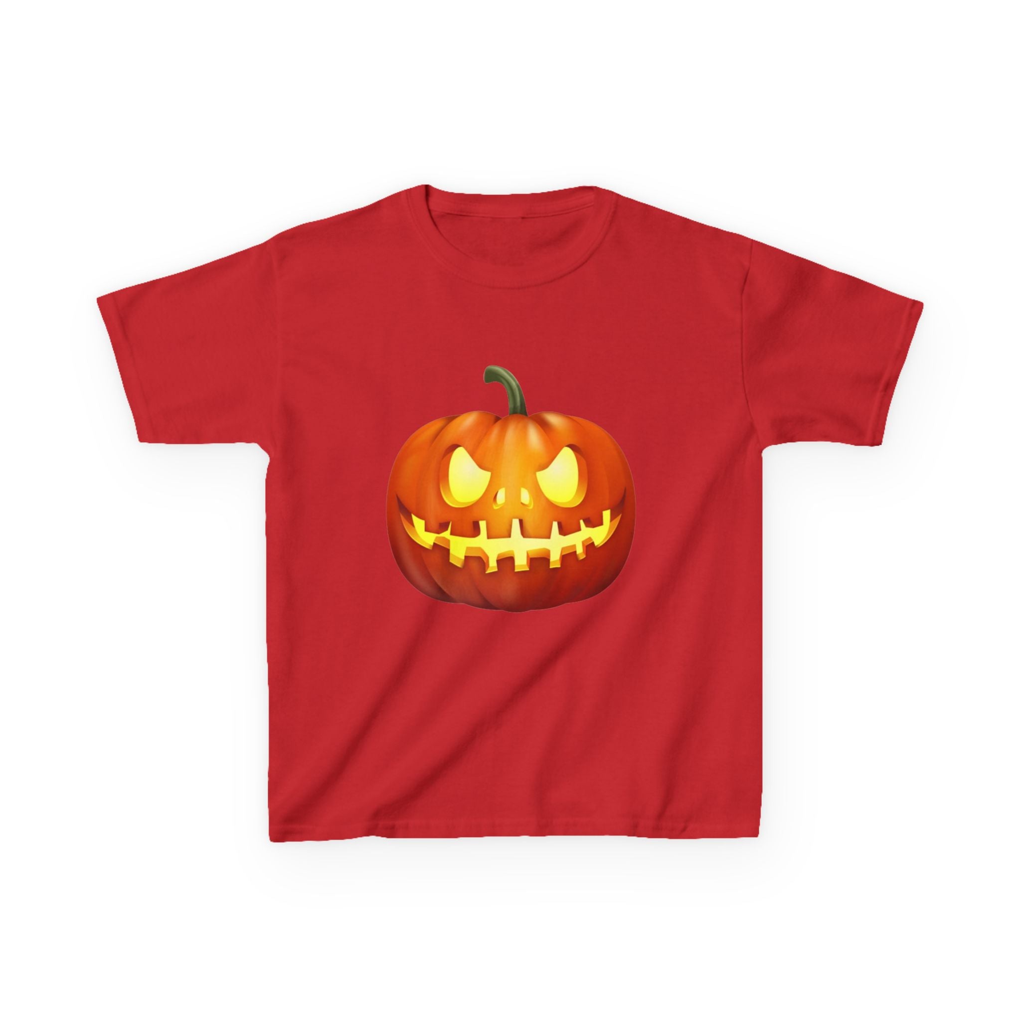 Halloween Pumpkin Kids Heavy Cotton Short Sleeve T-Shirt