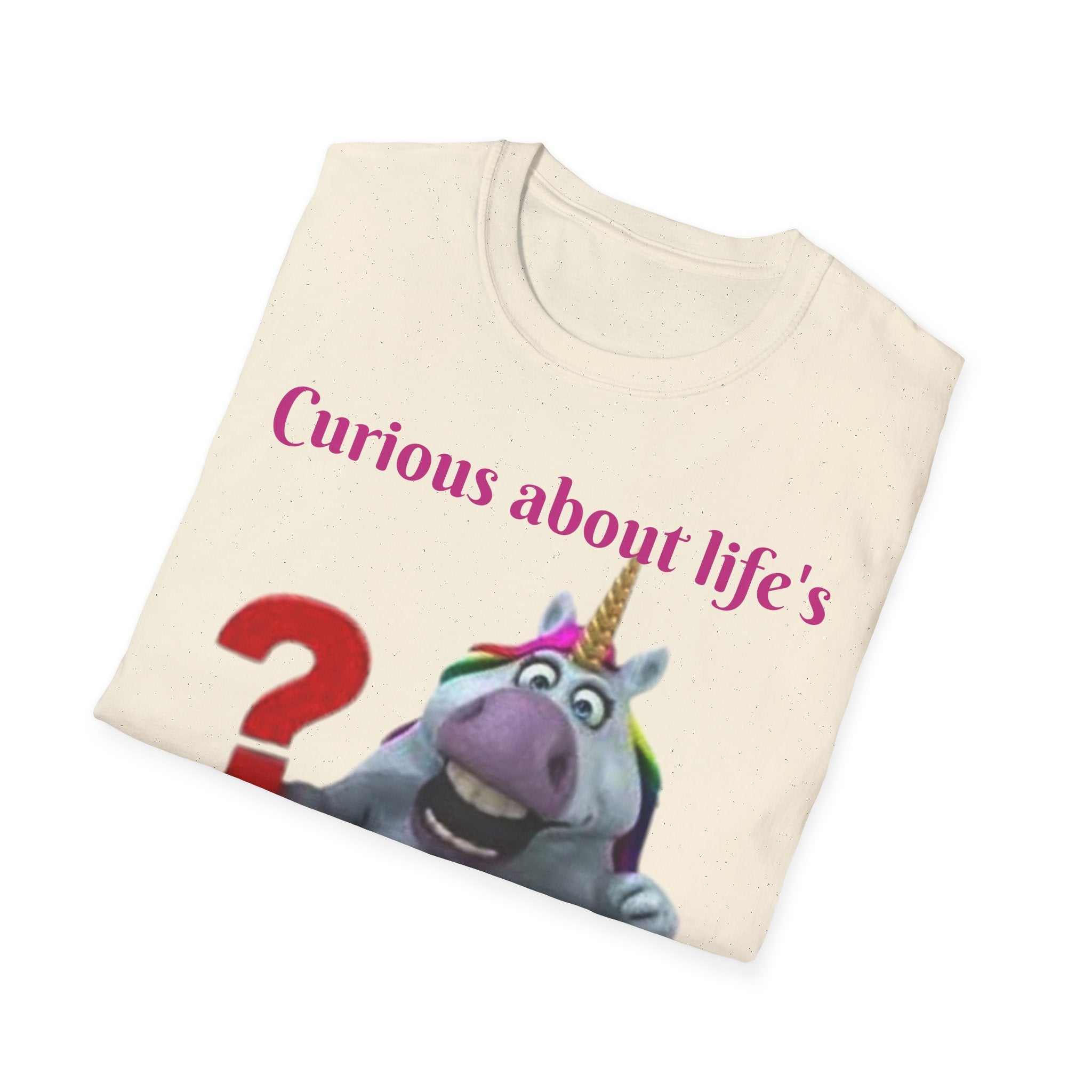 Curious About Life's Magical Mysteries Unicorn Unisex Softstyle T-Shirt