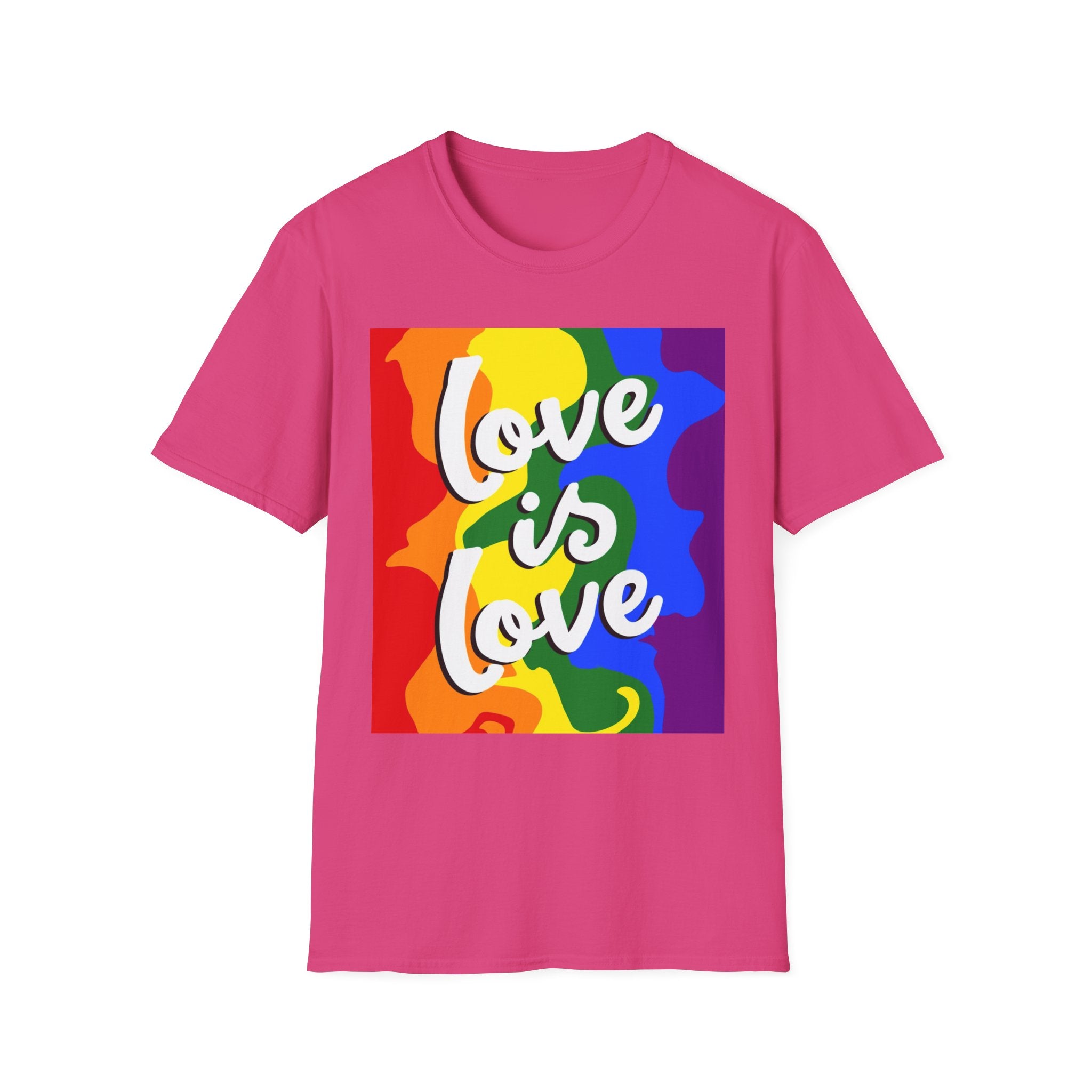 Colorful Pride Love is Love Unisex Softstyle T-Shirt