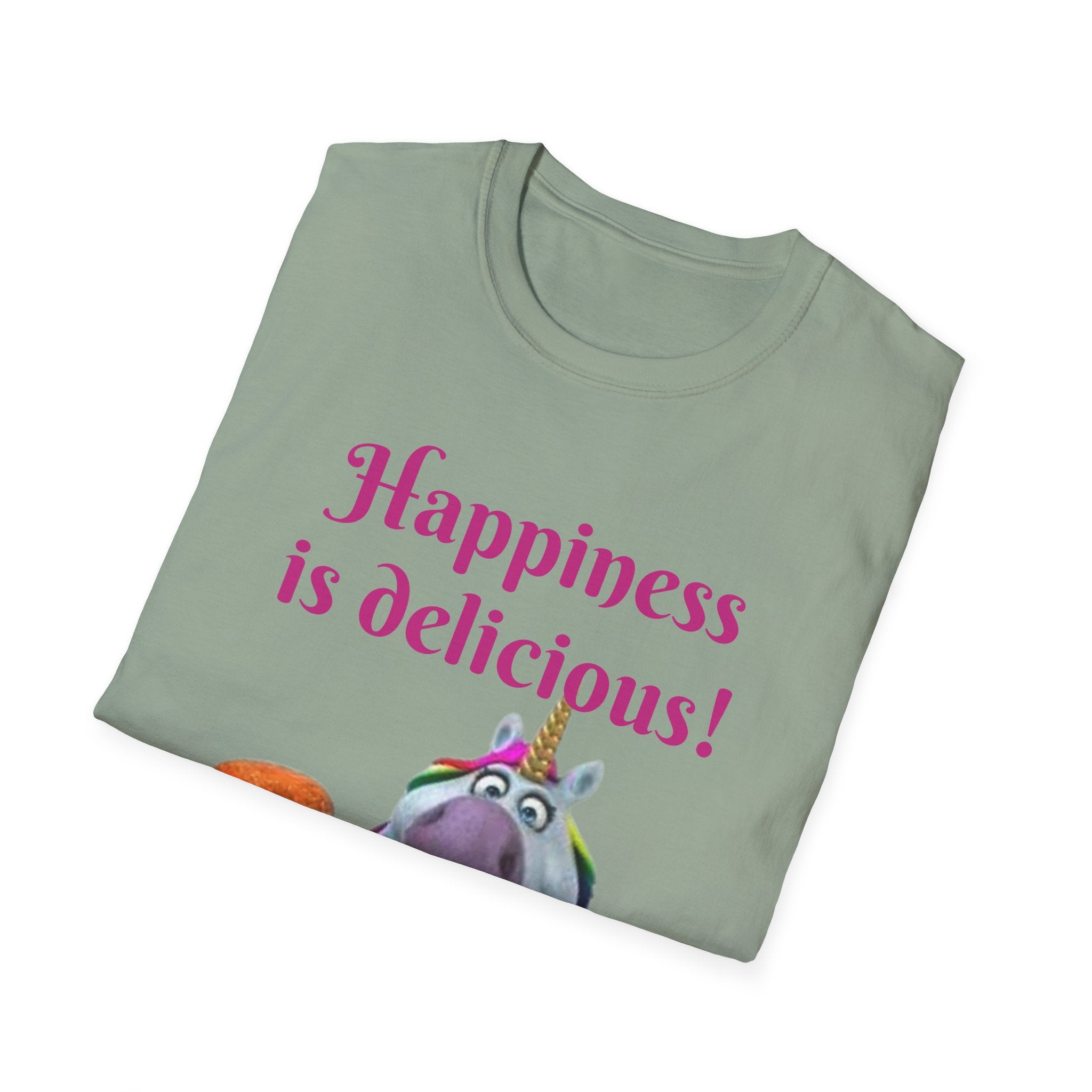 Happiness Is Delicious Unicorn Unisex Softstyle T-Shirt