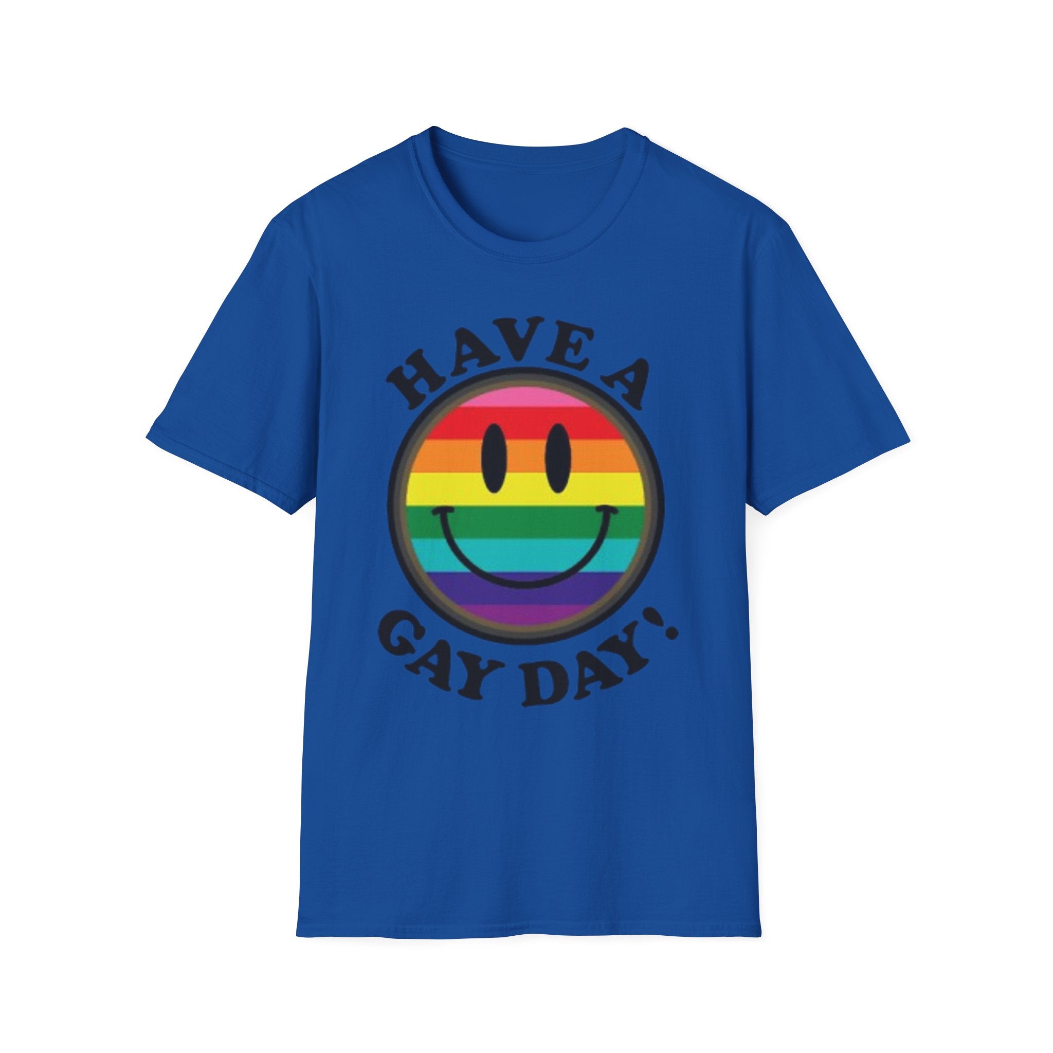 Have A Gay Day Rainbow Smile Unisex Softstyle T-Shirt