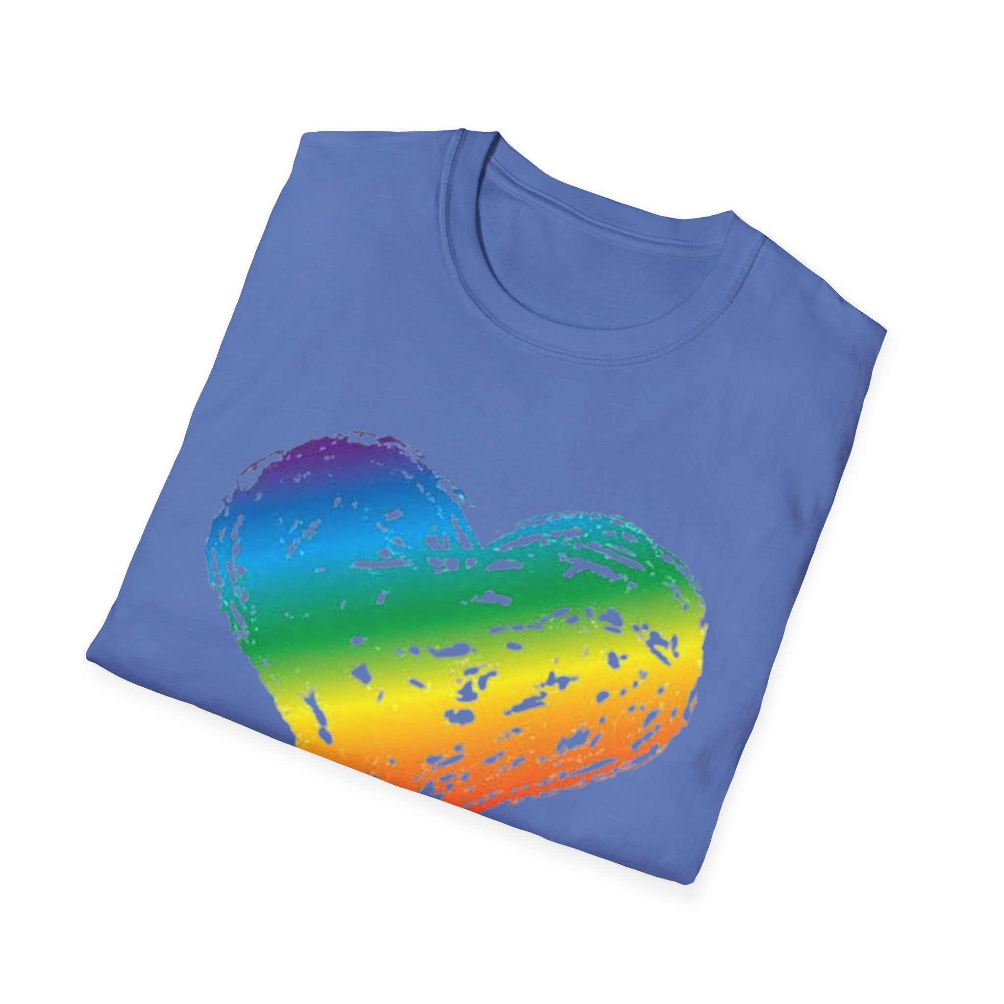 Pride Rainbow Heart Unisex Softstyle T-Shirt