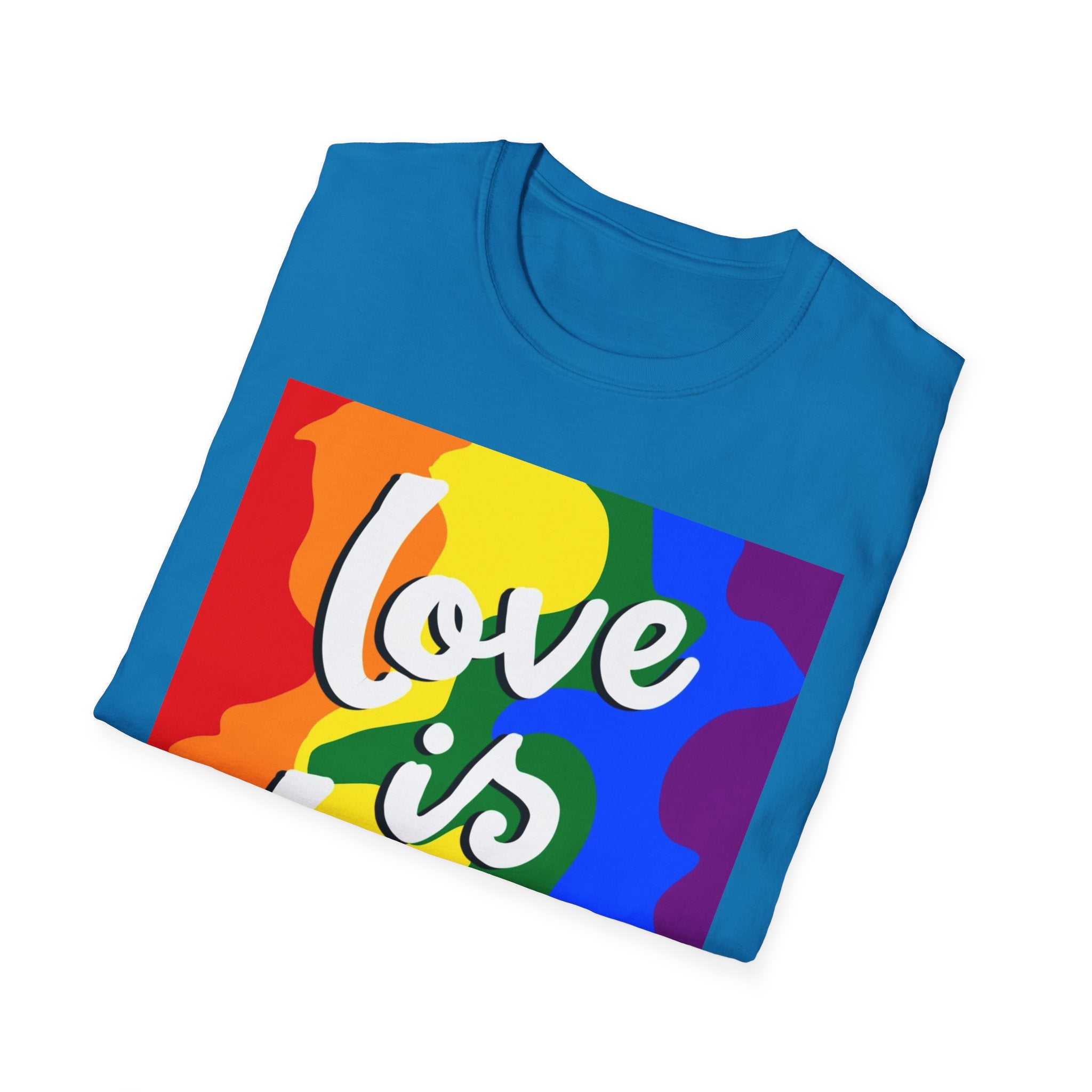Colorful Pride Love is Love Unisex Softstyle T-Shirt