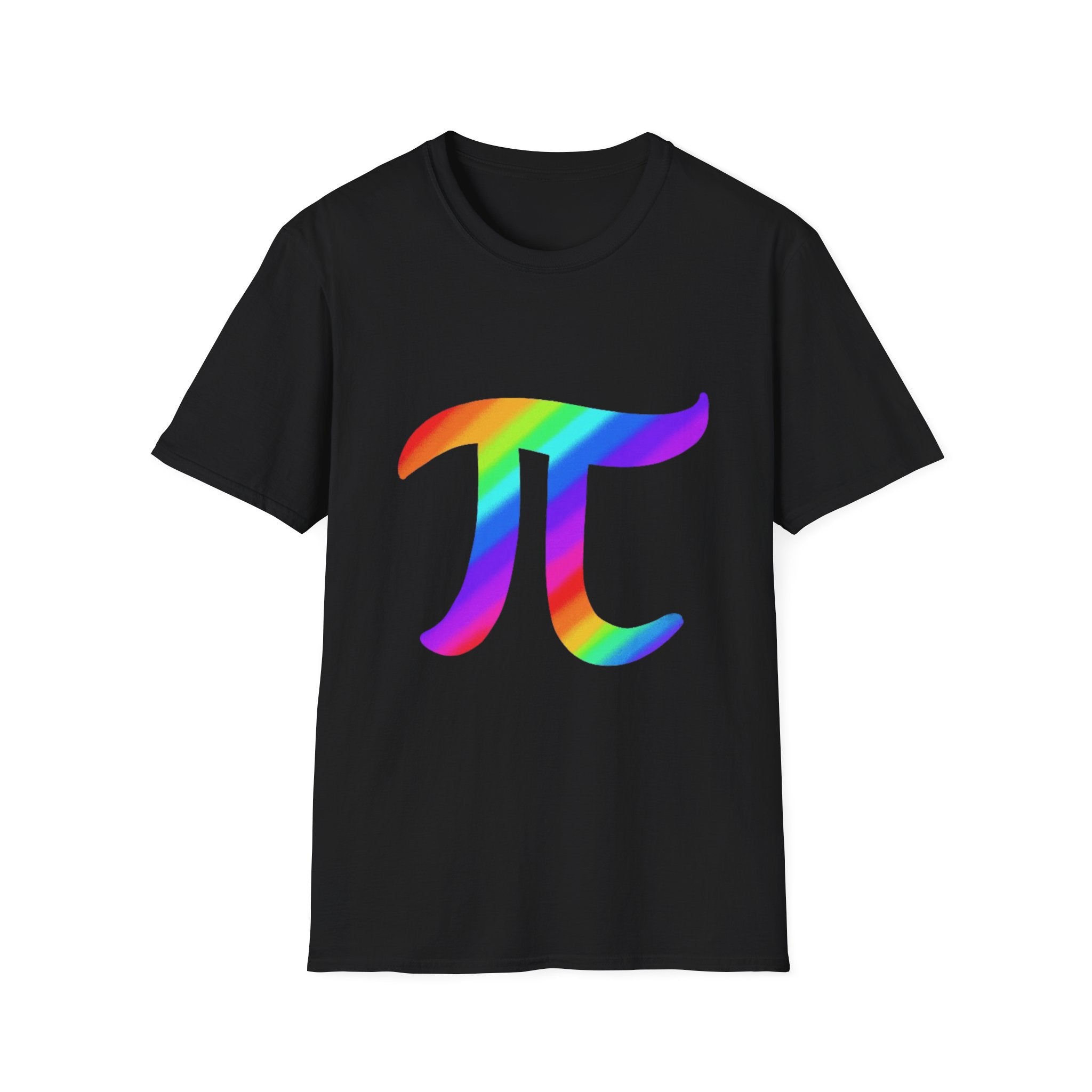 Rainbow Pi Symbol Unisex Softstyle T-Shirt