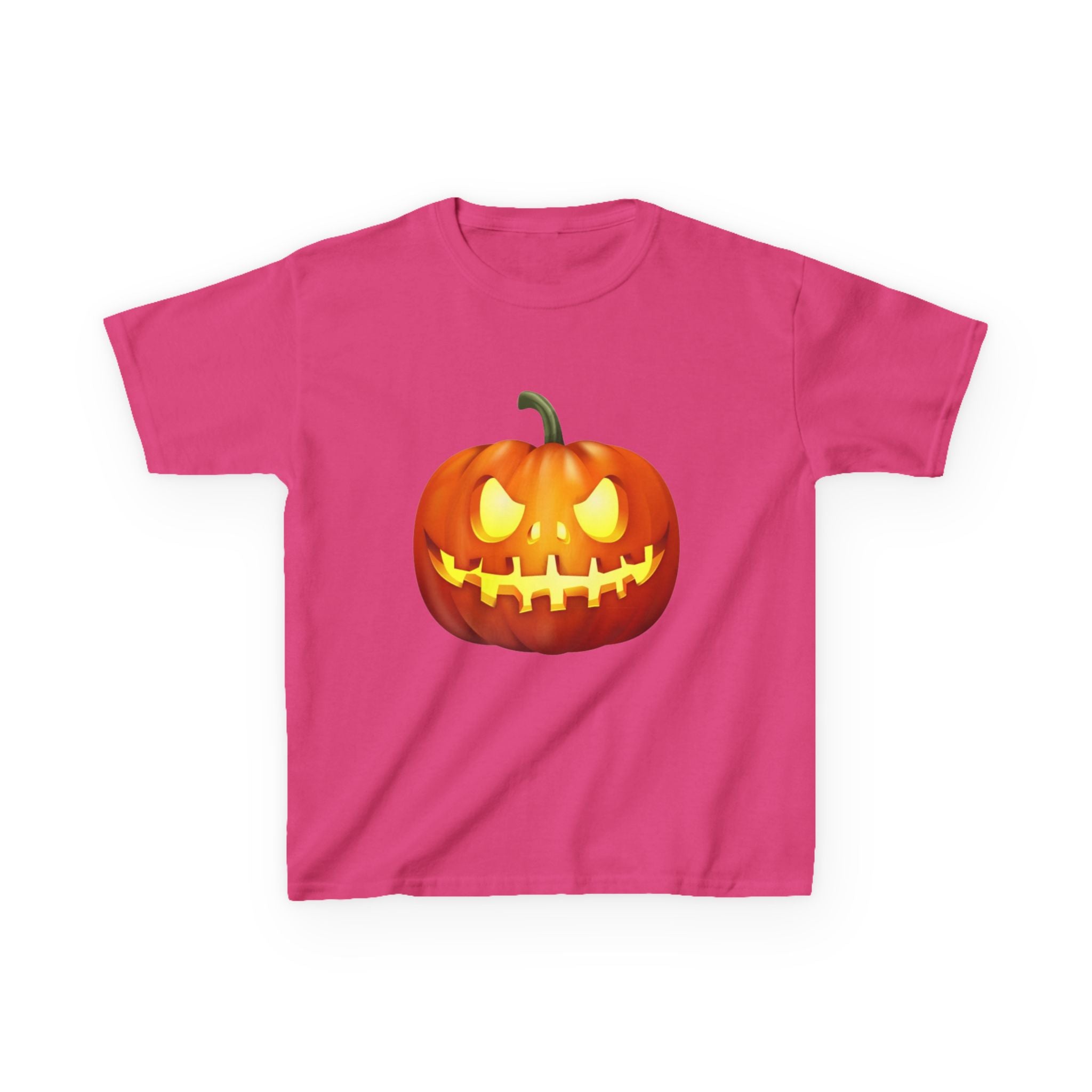 Halloween Pumpkin Kids Heavy Cotton Short Sleeve T-Shirt