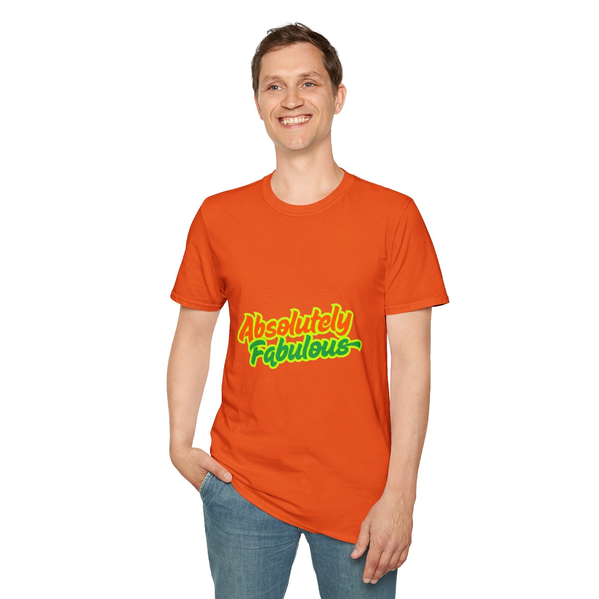 Absolutely Fabulous Orange/Green Unisex Softstyle T-Shirt
