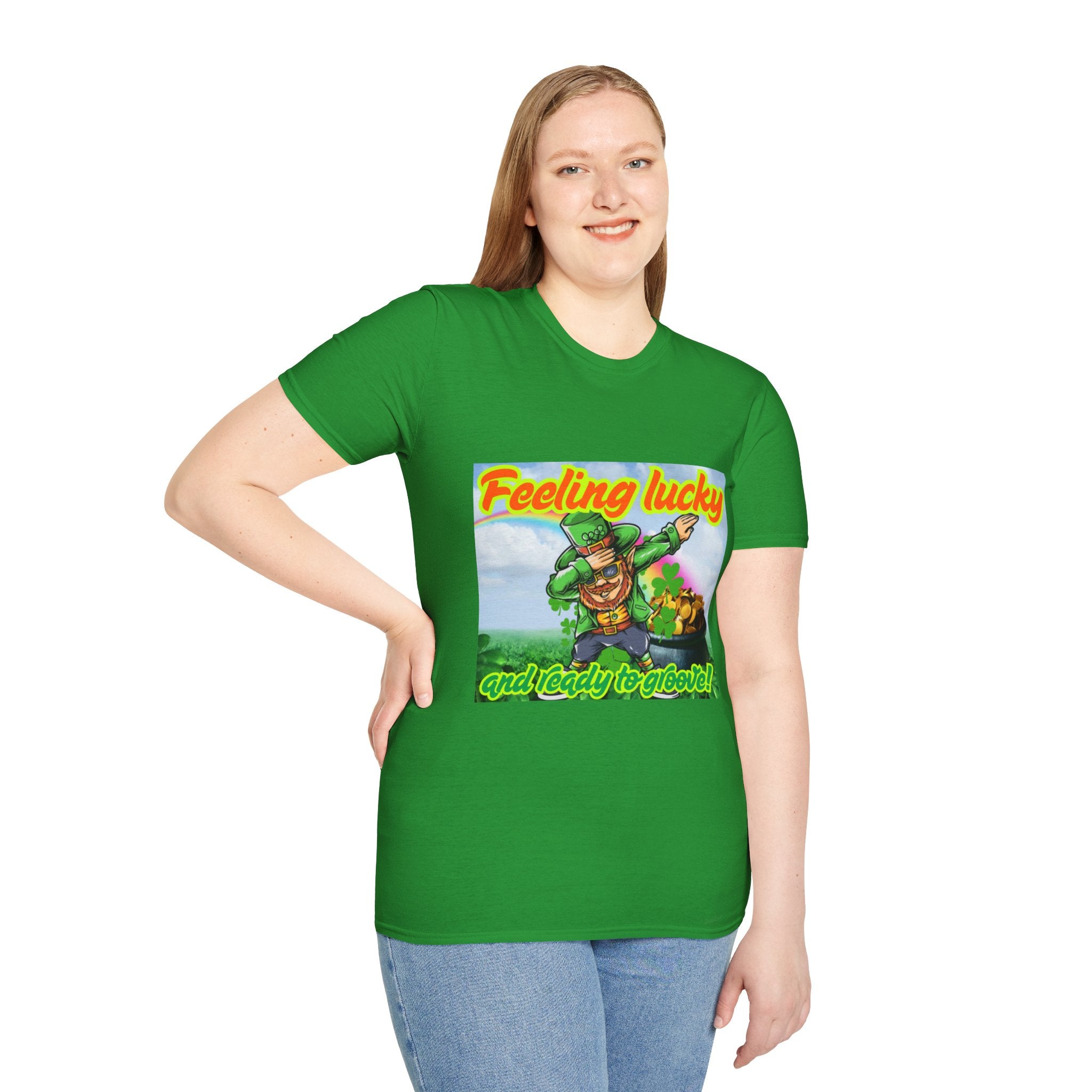 Feeling Lucky And Ready To Groove! Unisex Softstyle T-Shirt