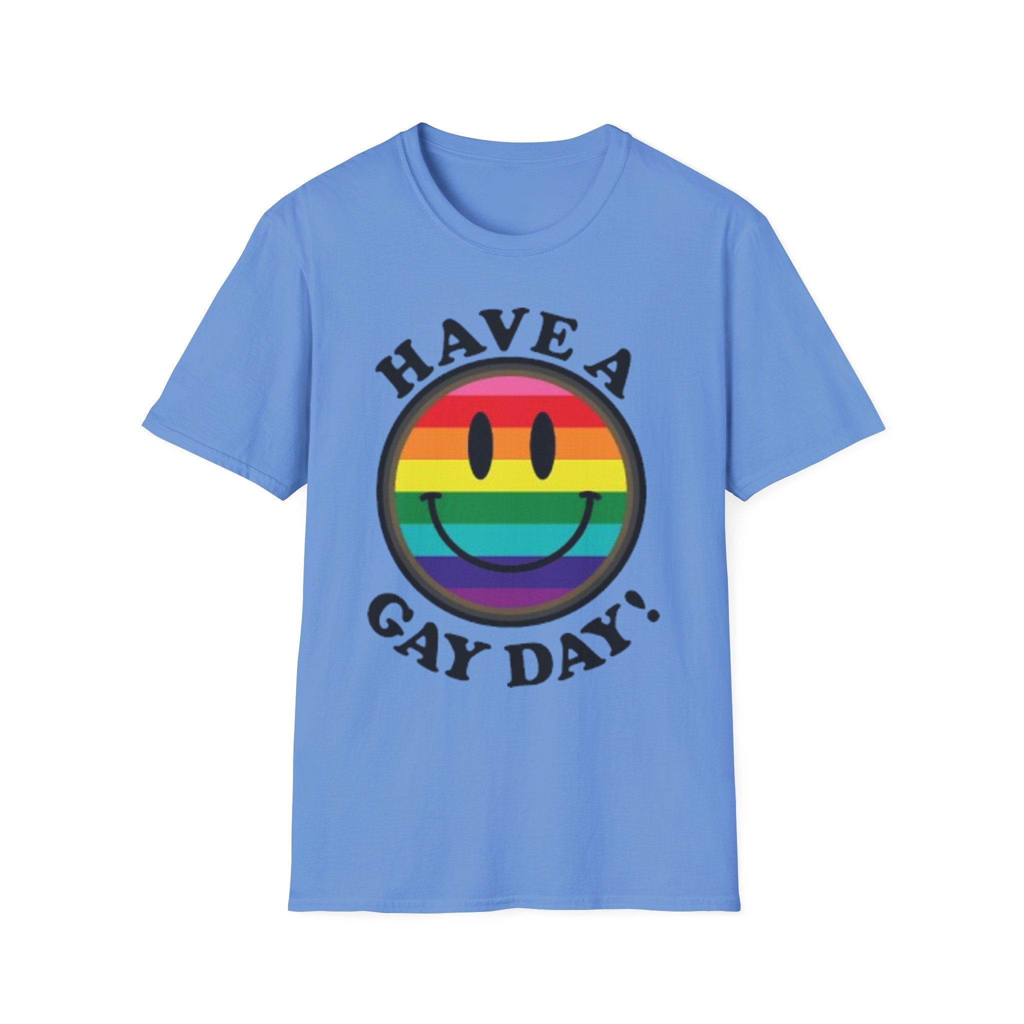 Have A Gay Day Rainbow Smile Unisex Softstyle T-Shirt