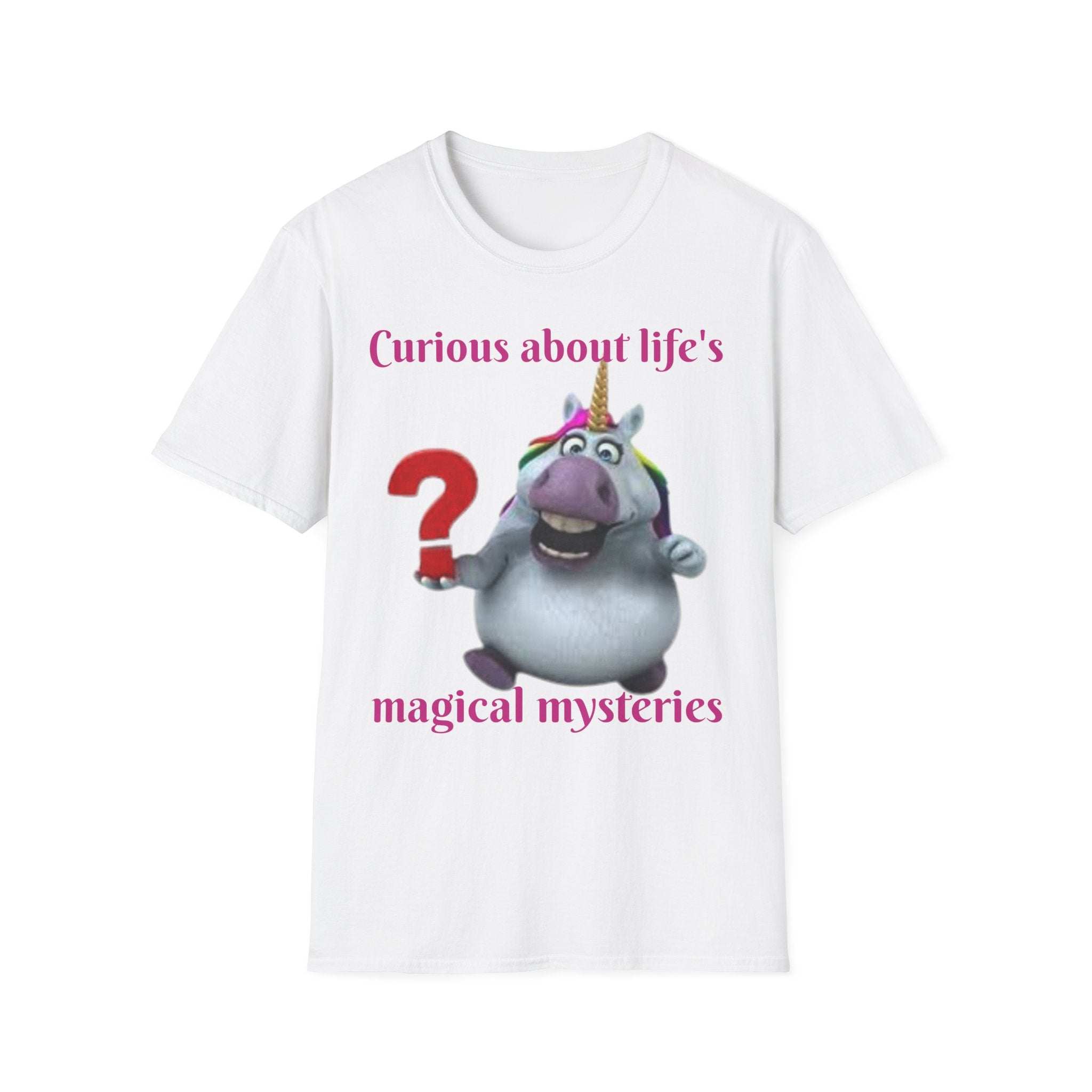 Curious About Life's Magical Mysteries Unicorn Unisex Softstyle T-Shirt