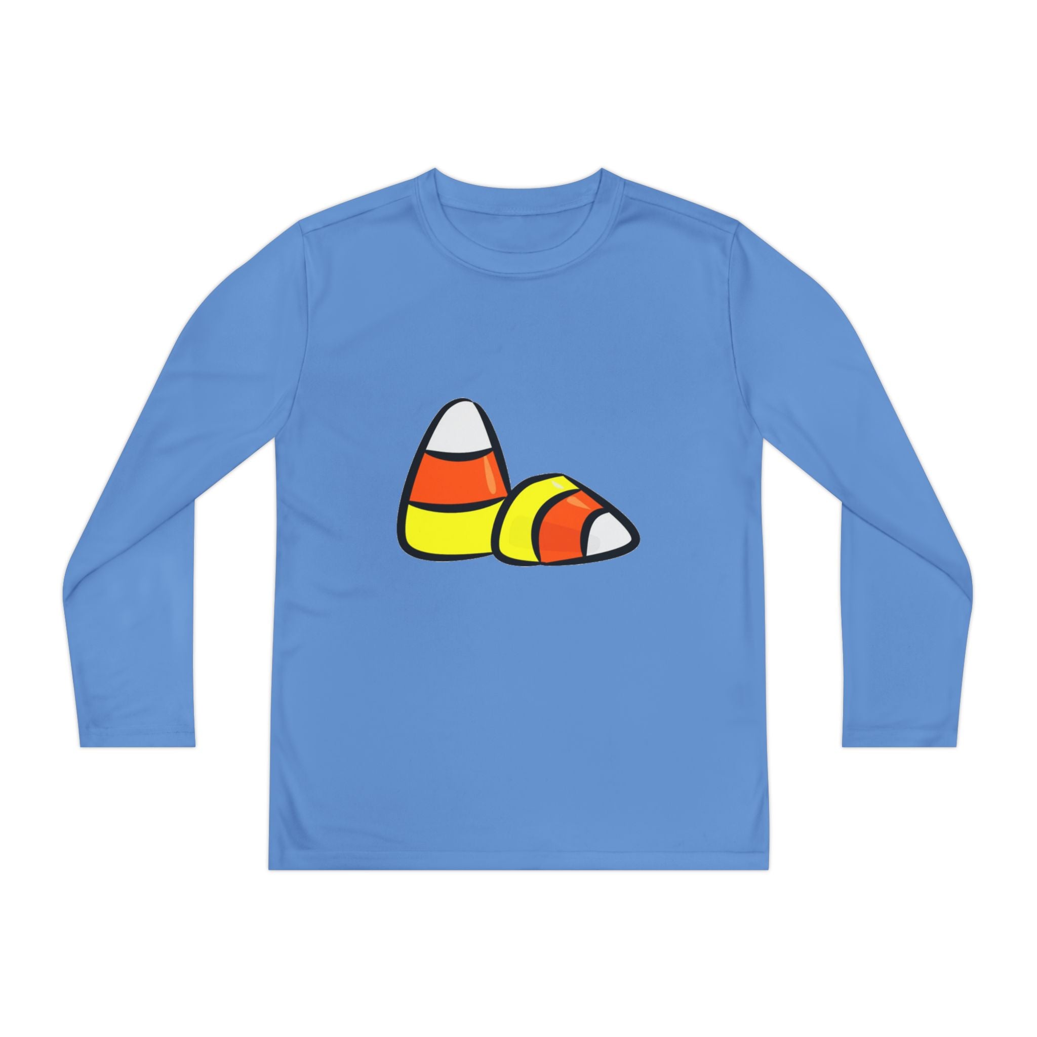 Halloween Candy Corn Youth Long Sleeve Competitor T-Shirt
