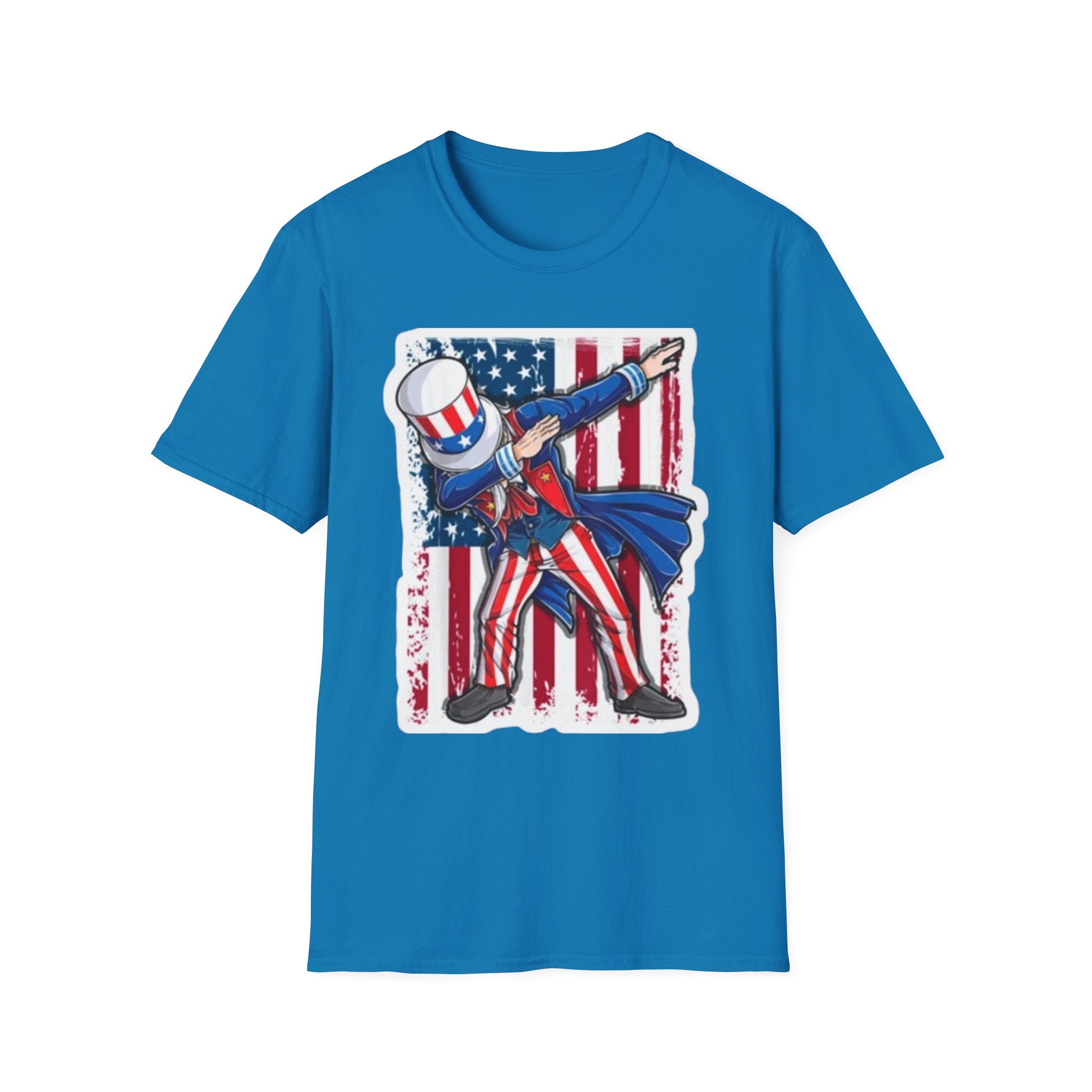 Patriotic Uncle Sam Dabbing Unisex Softstyle T-Shirt