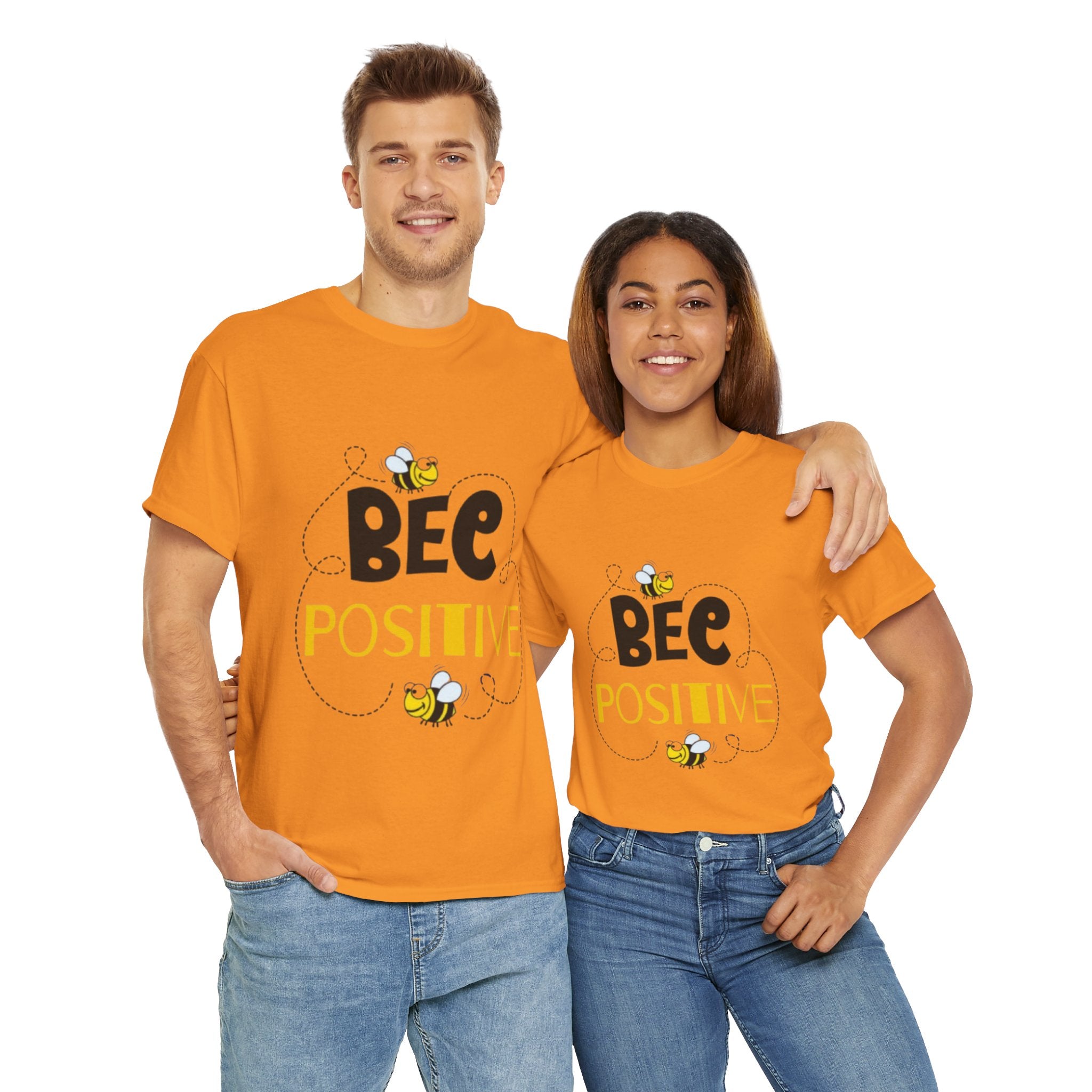 Bee Positive Unisex Heavy Cotton T-Shirt