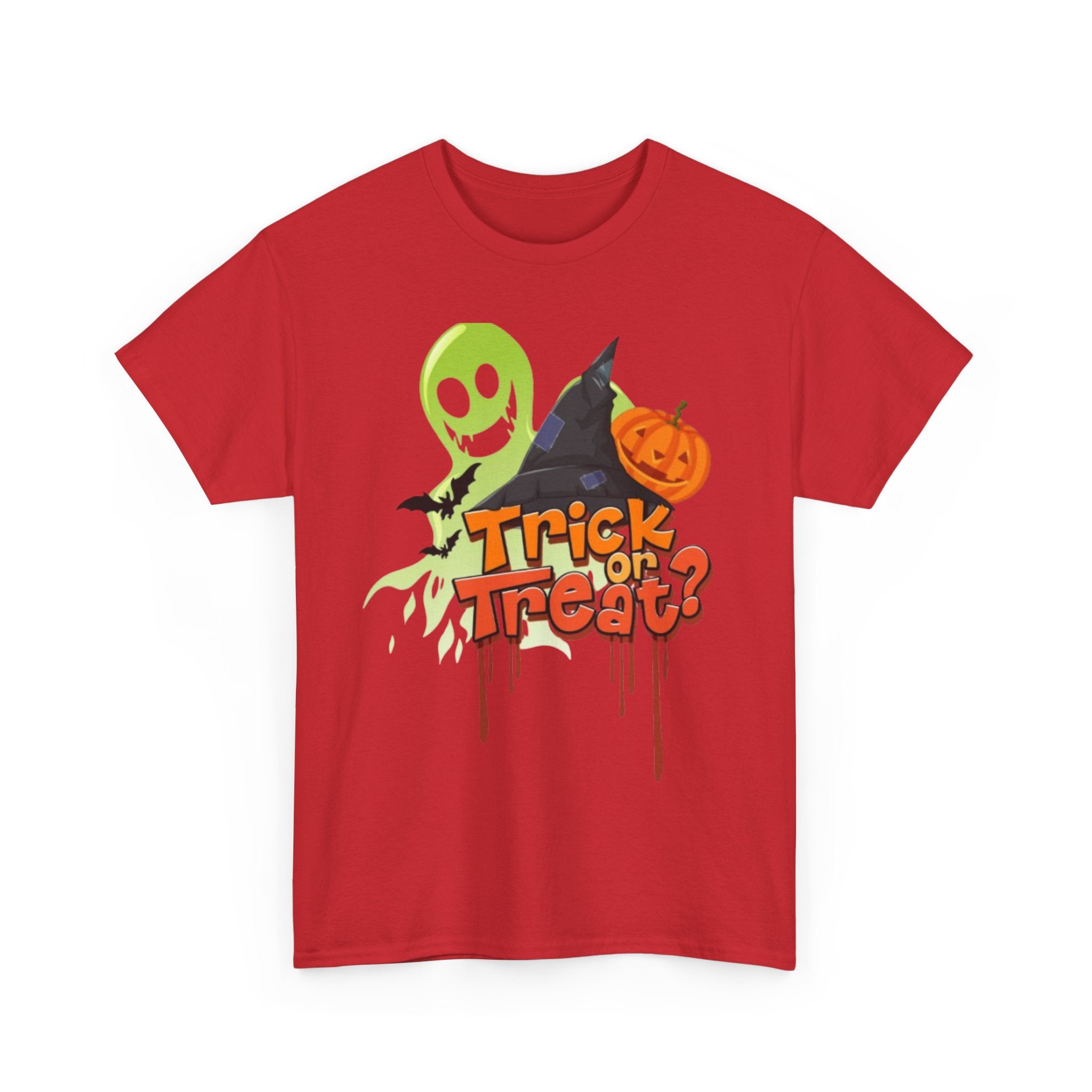 Halloween Trick or Treat Unisex Heavy Cotton Short Sleeve T-Shirt