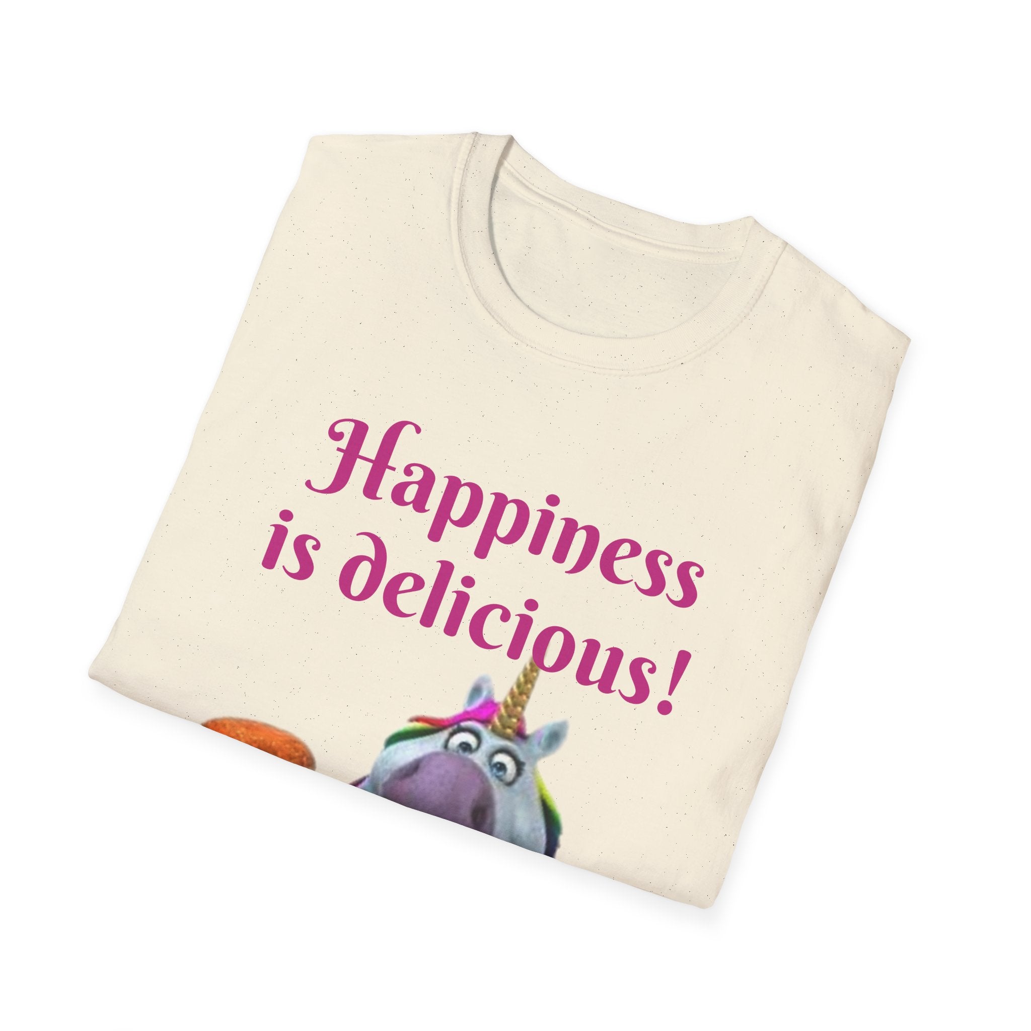 Happiness Is Delicious Unicorn Unisex Softstyle T-Shirt