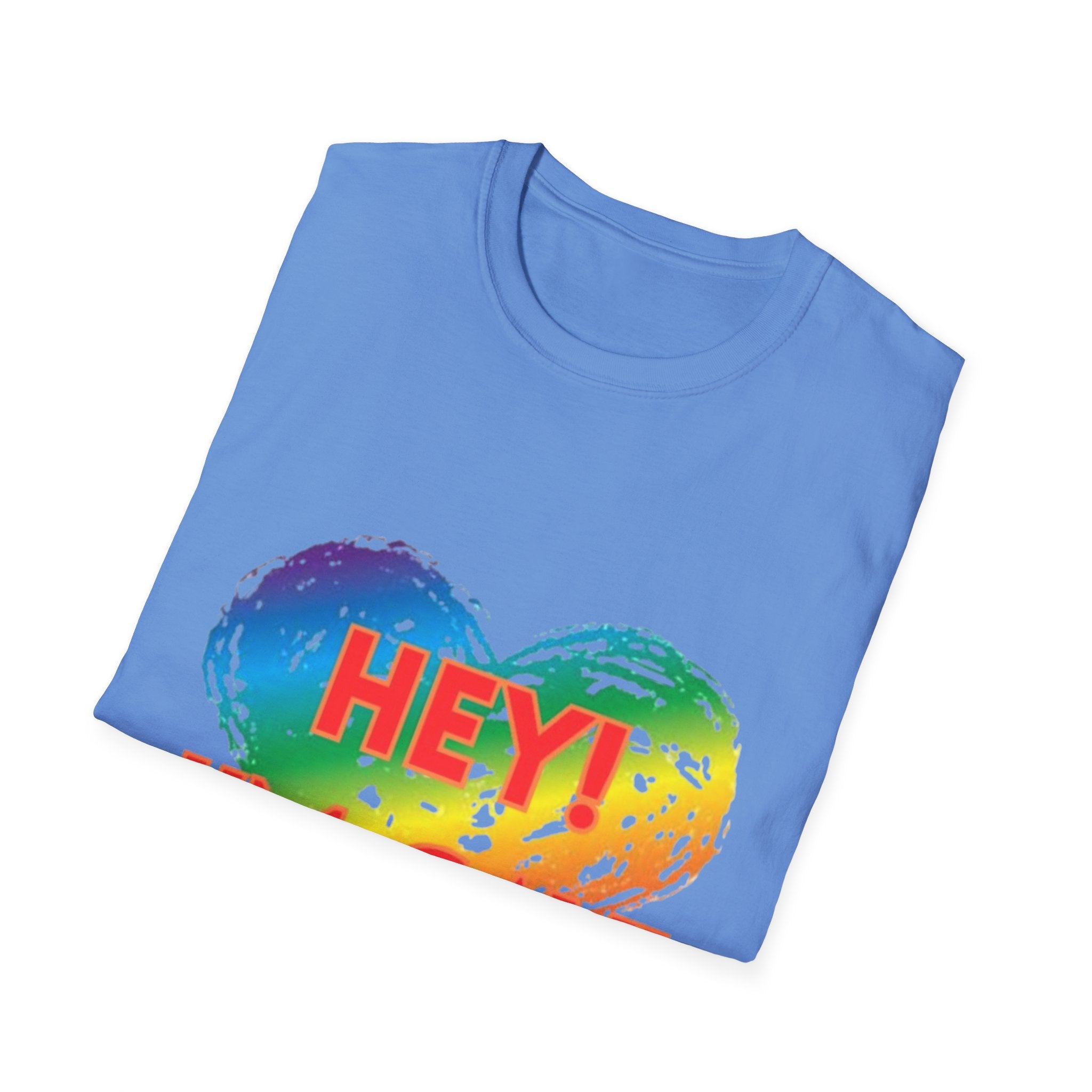 Hey I'm Gay! Unisex Softstyle T-Shirt