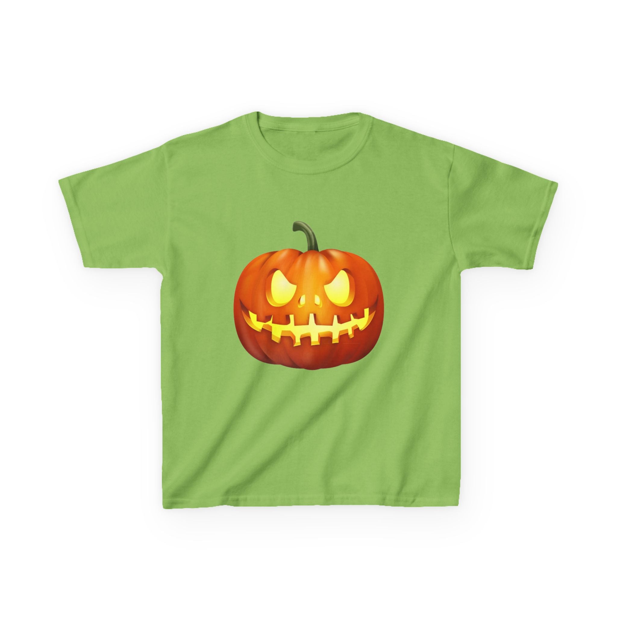 Halloween Pumpkin Kids Heavy Cotton Short Sleeve T-Shirt