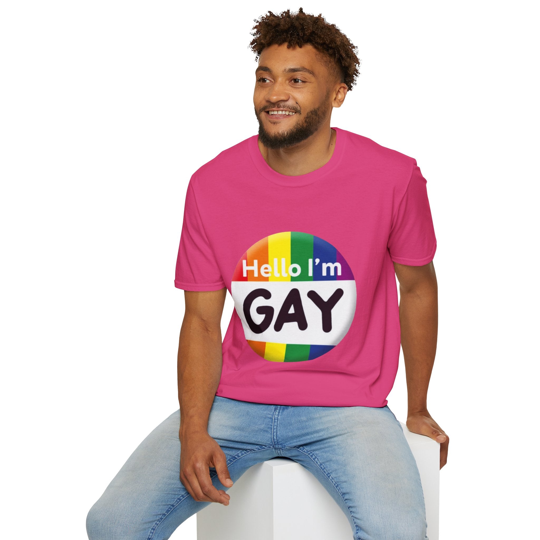 Hello I'm Gay Unisex Softstyle T-Shirt