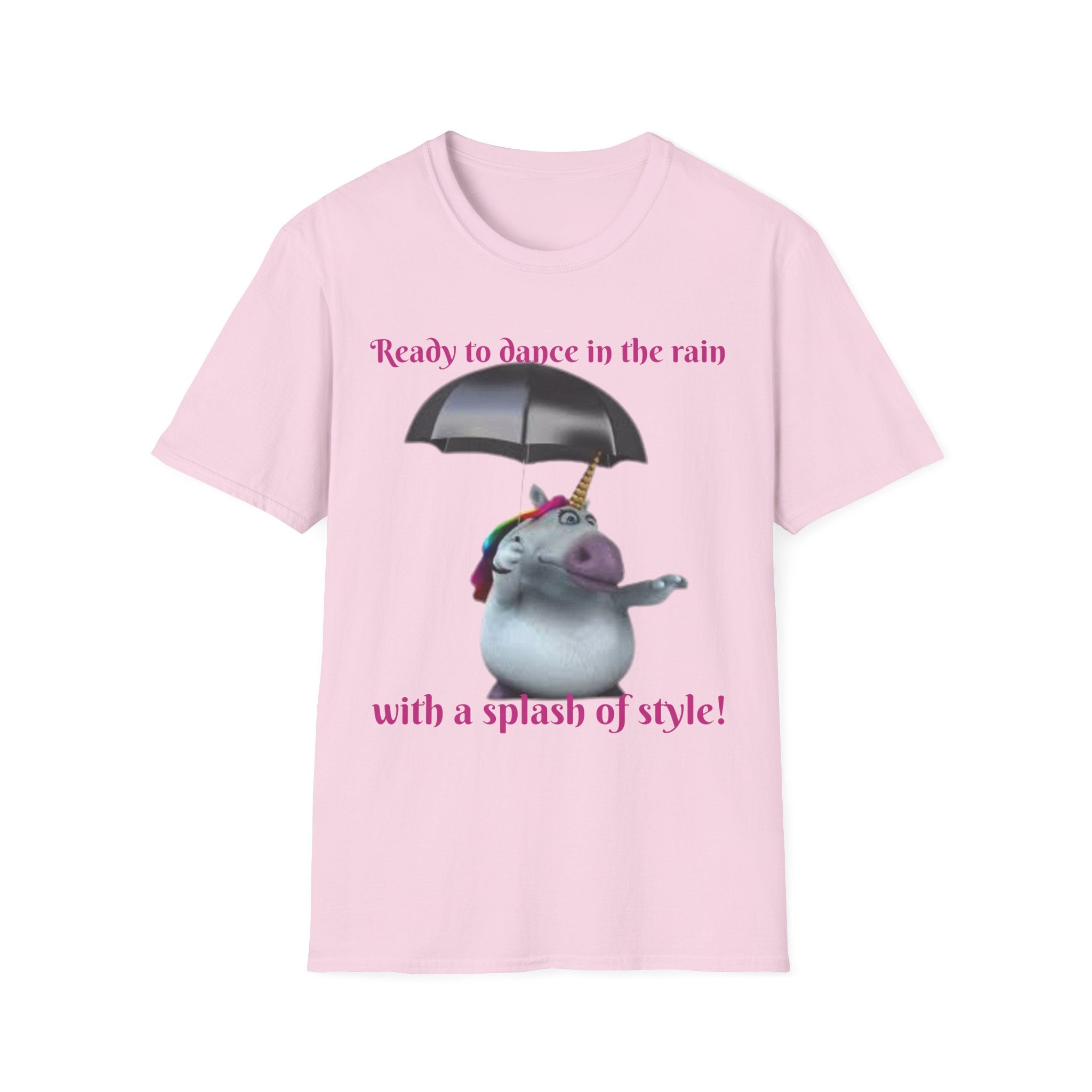 Ready to Dance In The Rain With A Splash Of Style Unicorn Unisex Softstyle T-Shirt