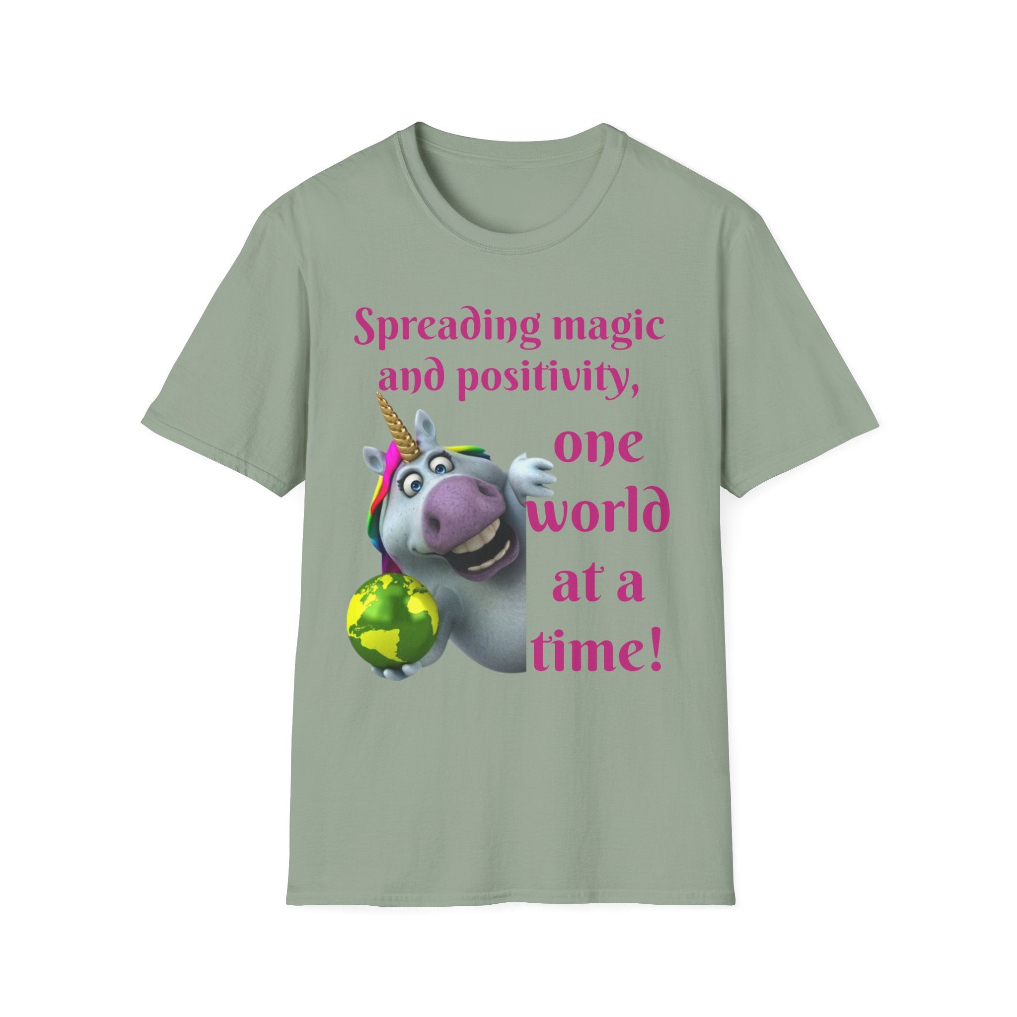 Spreading Magic And Positivity, One World At A Time! Unisex Softstyle T-Shirt