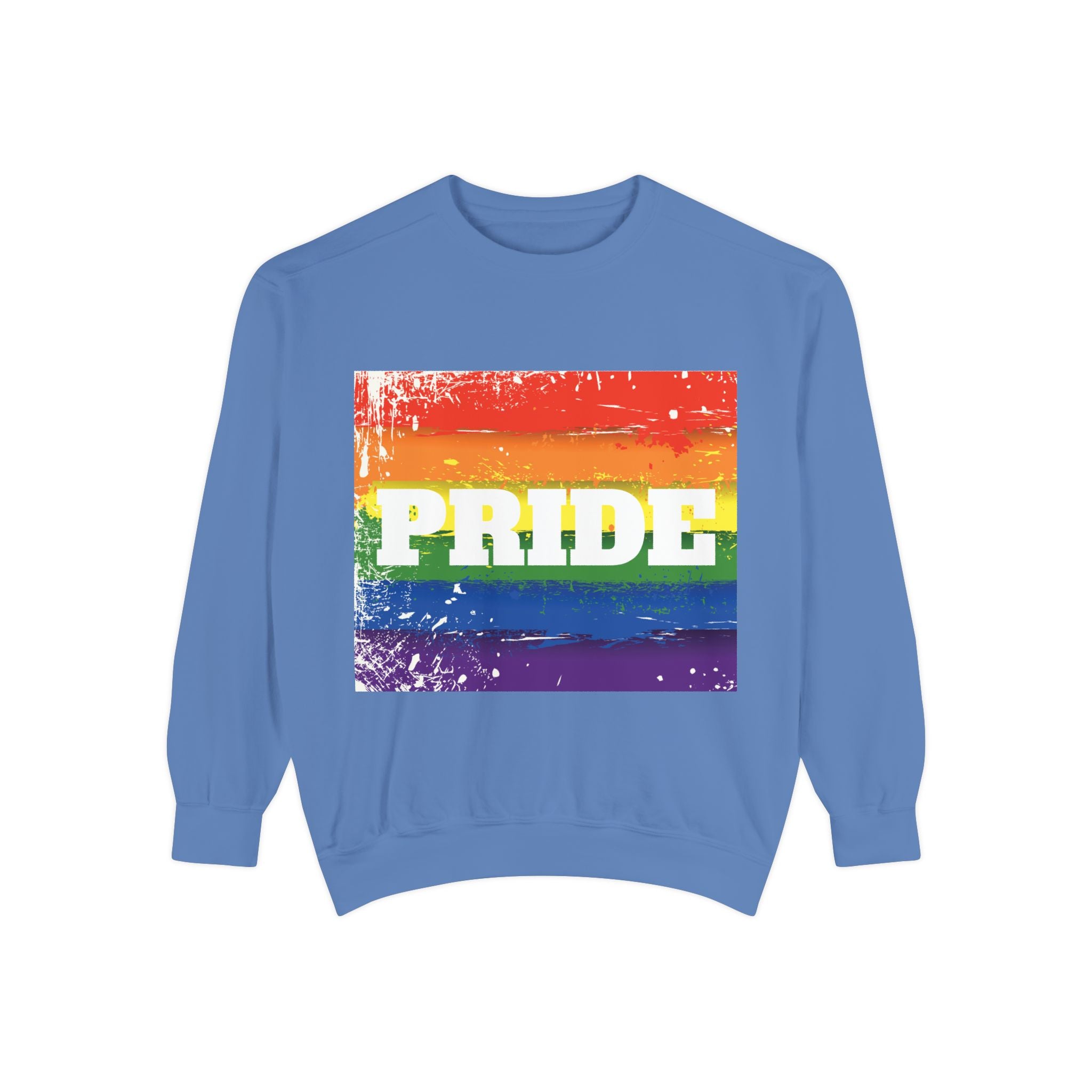 Pride Rainbow Unisex Garment-Dyed Sweatshirt