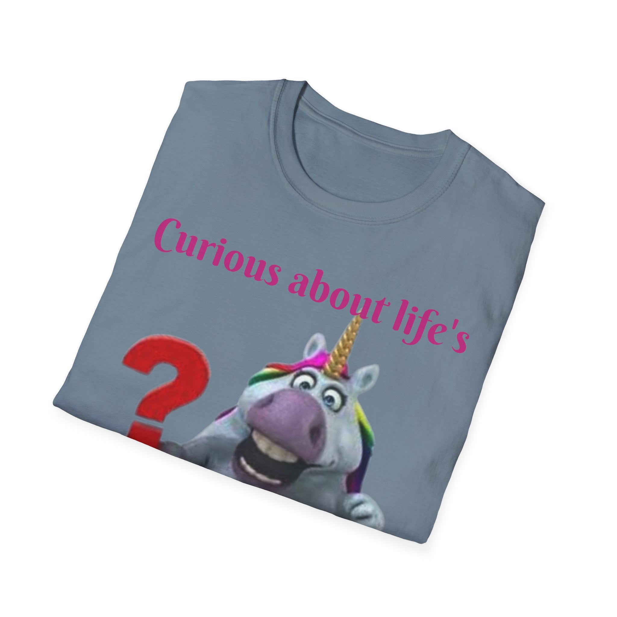 Curious About Life's Magical Mysteries Unicorn Unisex Softstyle T-Shirt