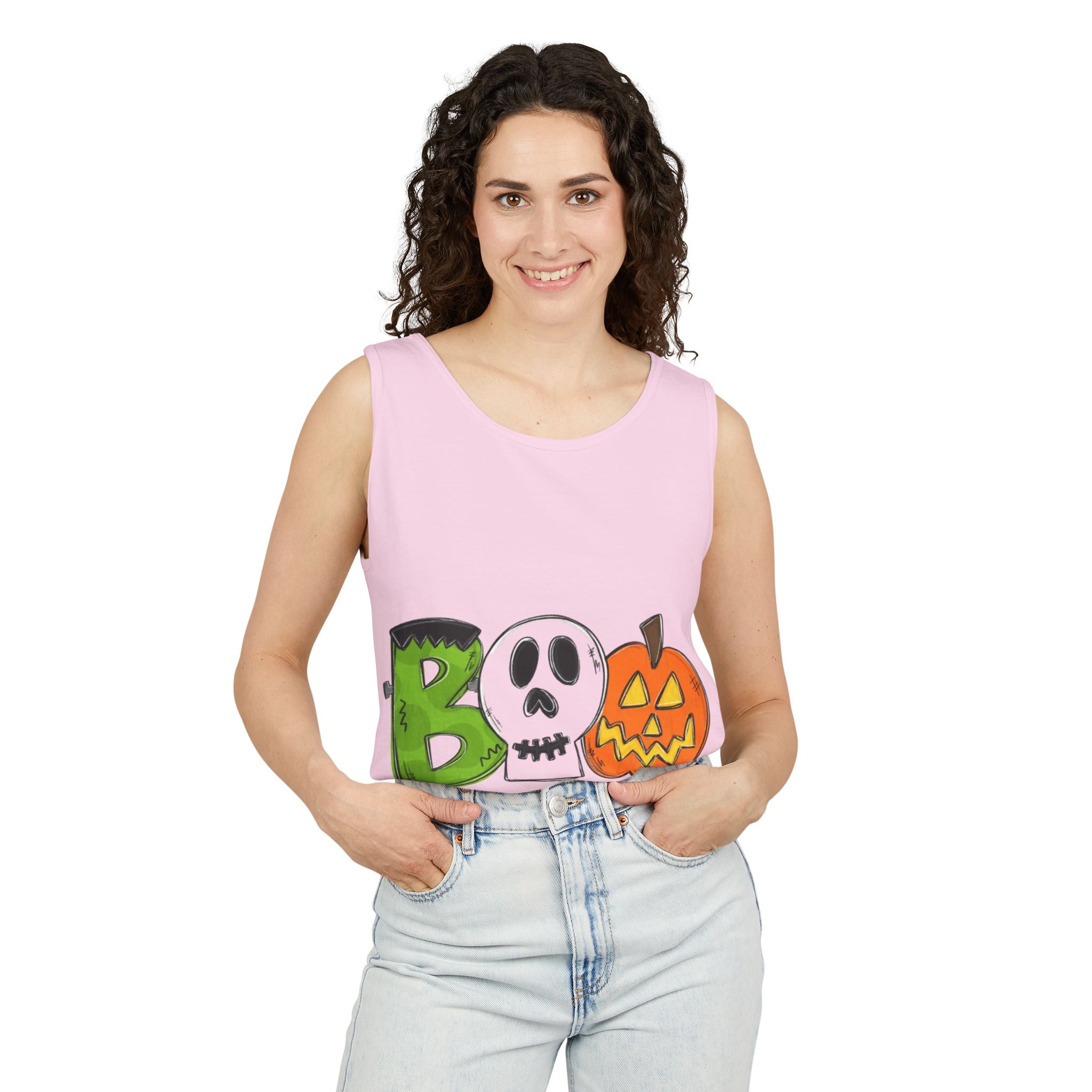 Halloween BOO Unisex Garment-Dyed Tank Top