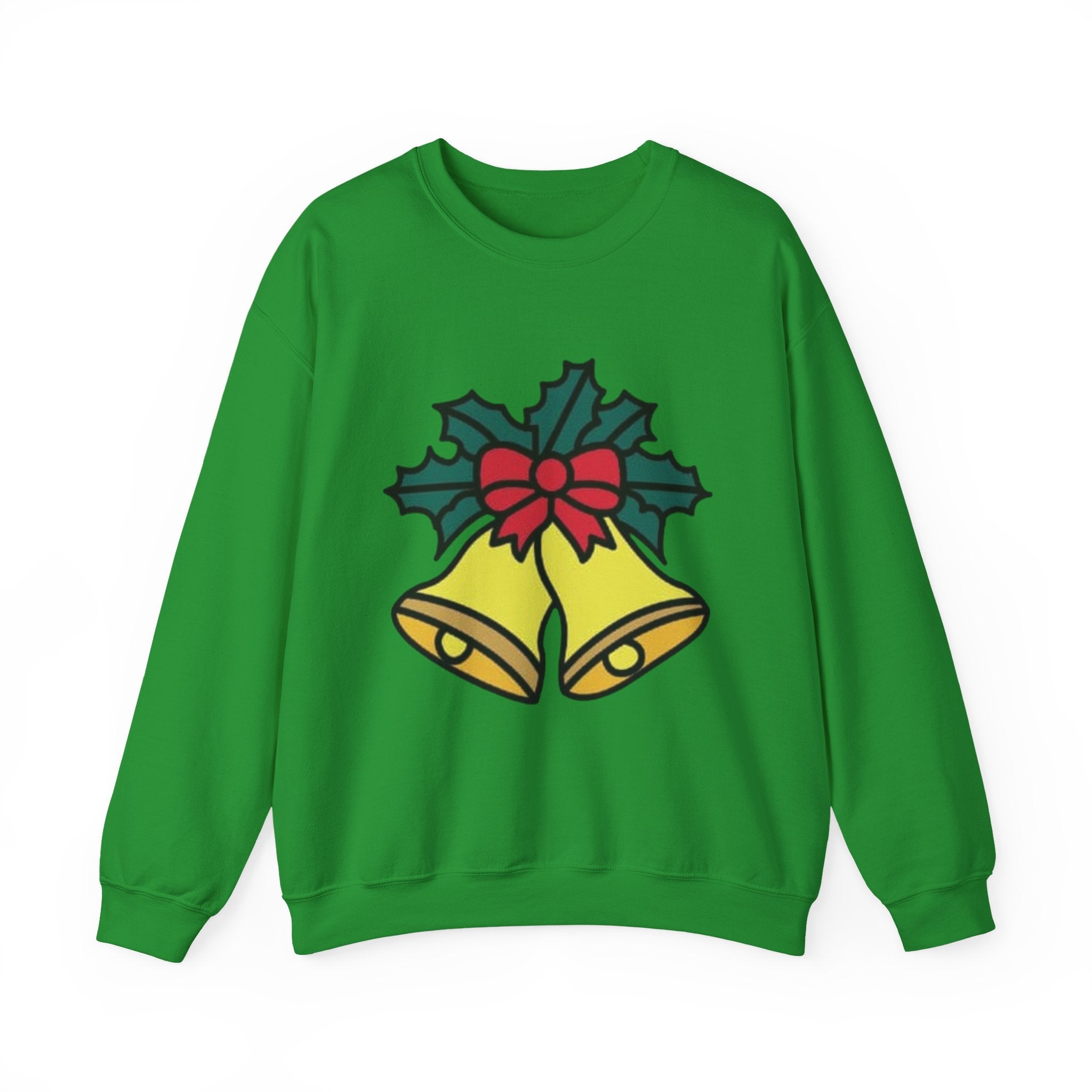 Festive Holiday Bells & Holly Unisex Heavy Blend™ Crewneck Sweatshirt