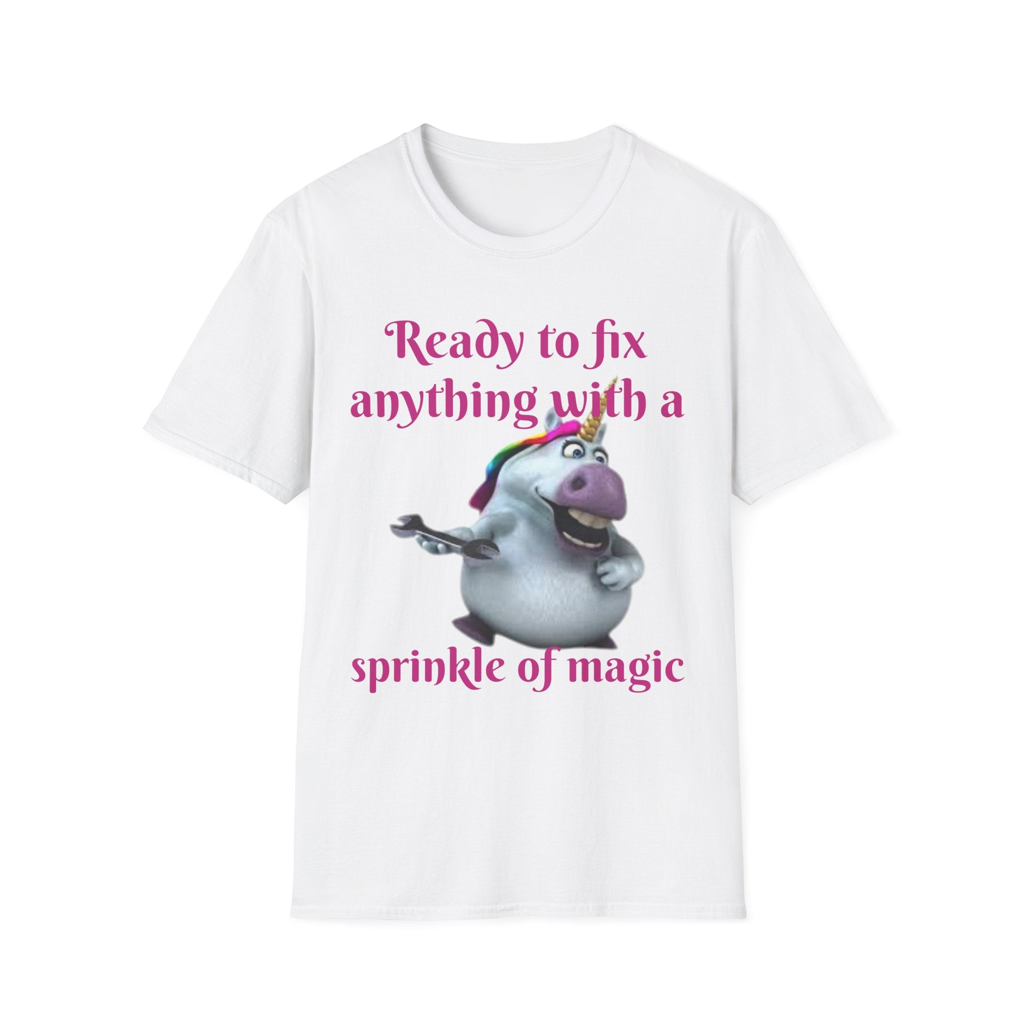 Ready To Fix Anything With A Sprinkle Of Magic Unicorn Unisex Softstyle T-Shirt