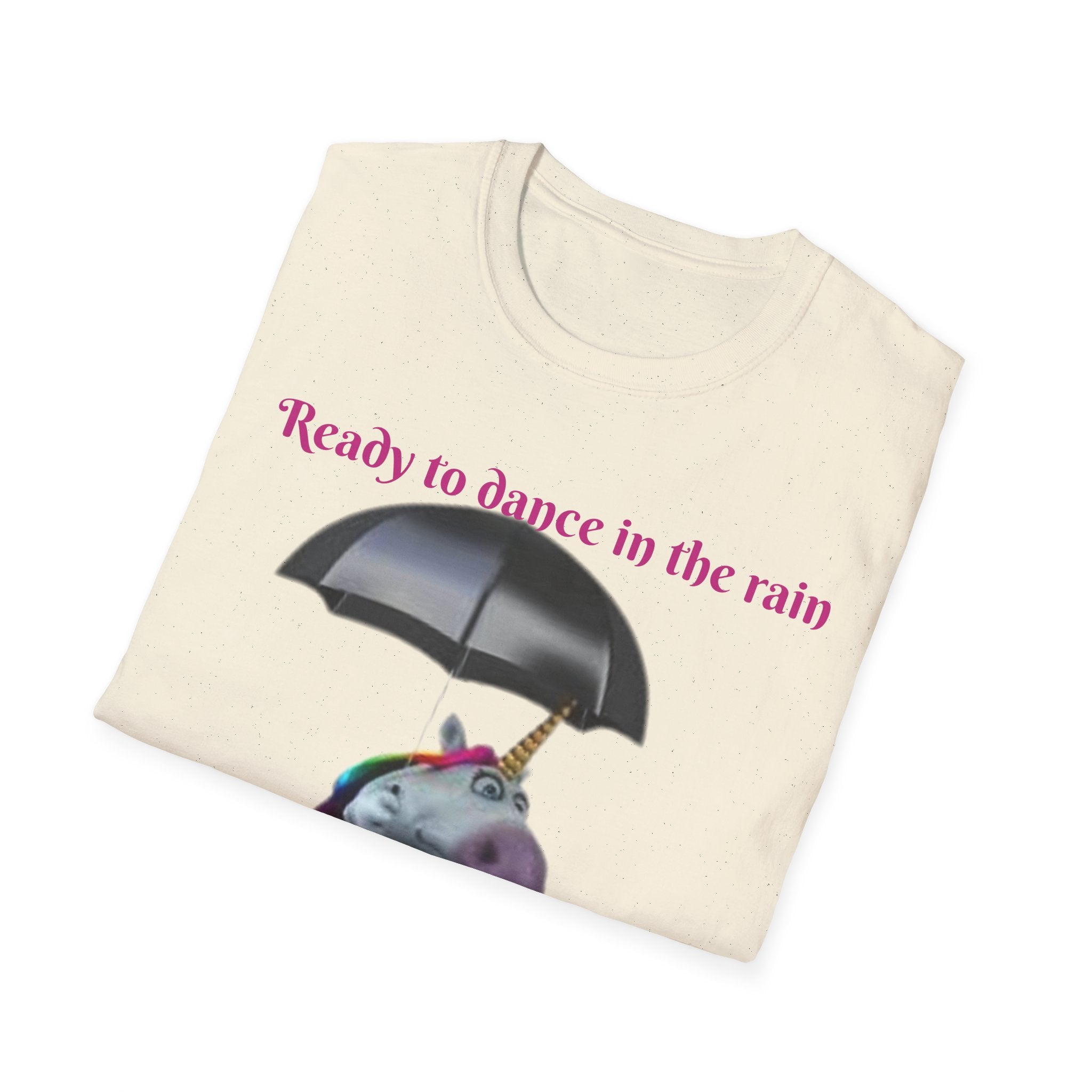 Ready to Dance In The Rain With A Splash Of Style Unicorn Unisex Softstyle T-Shirt