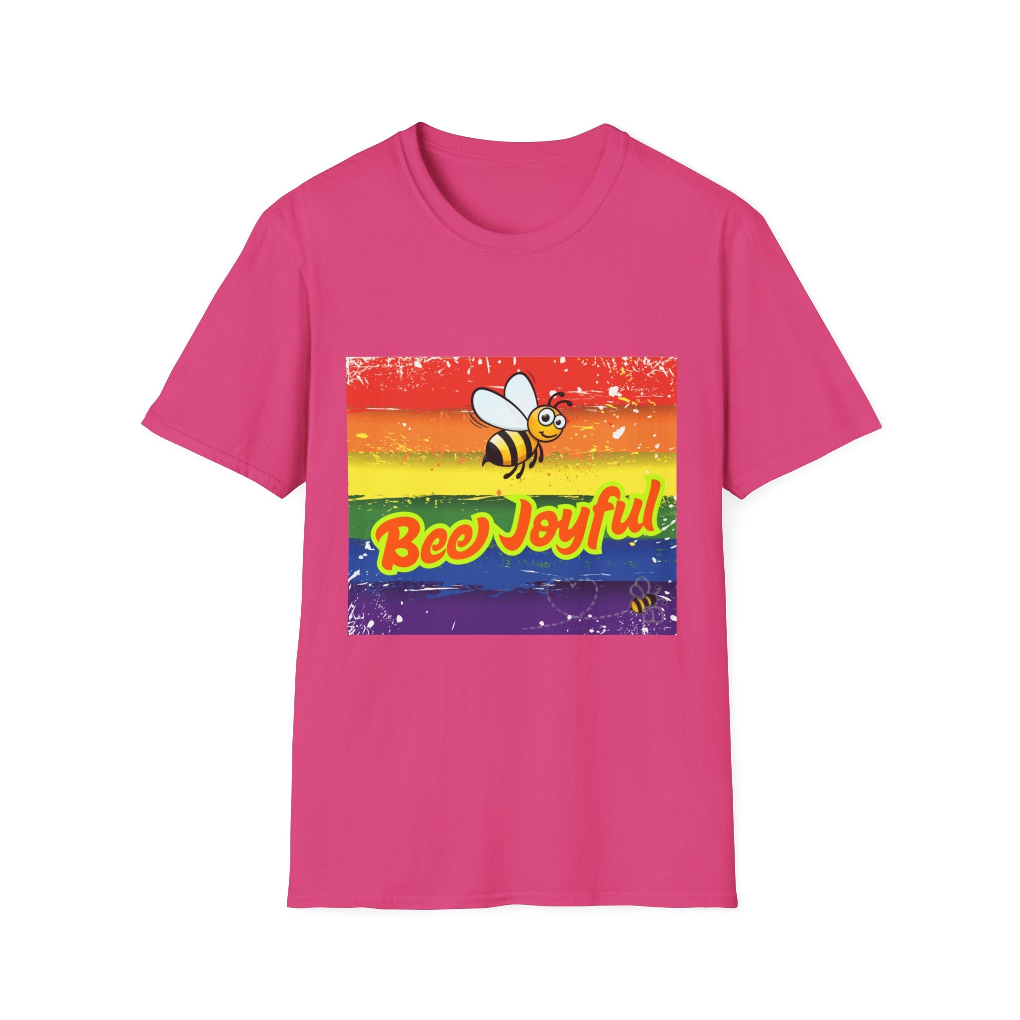 Bee Joyful Rainbow Unisex Softstyle T-Shirt
