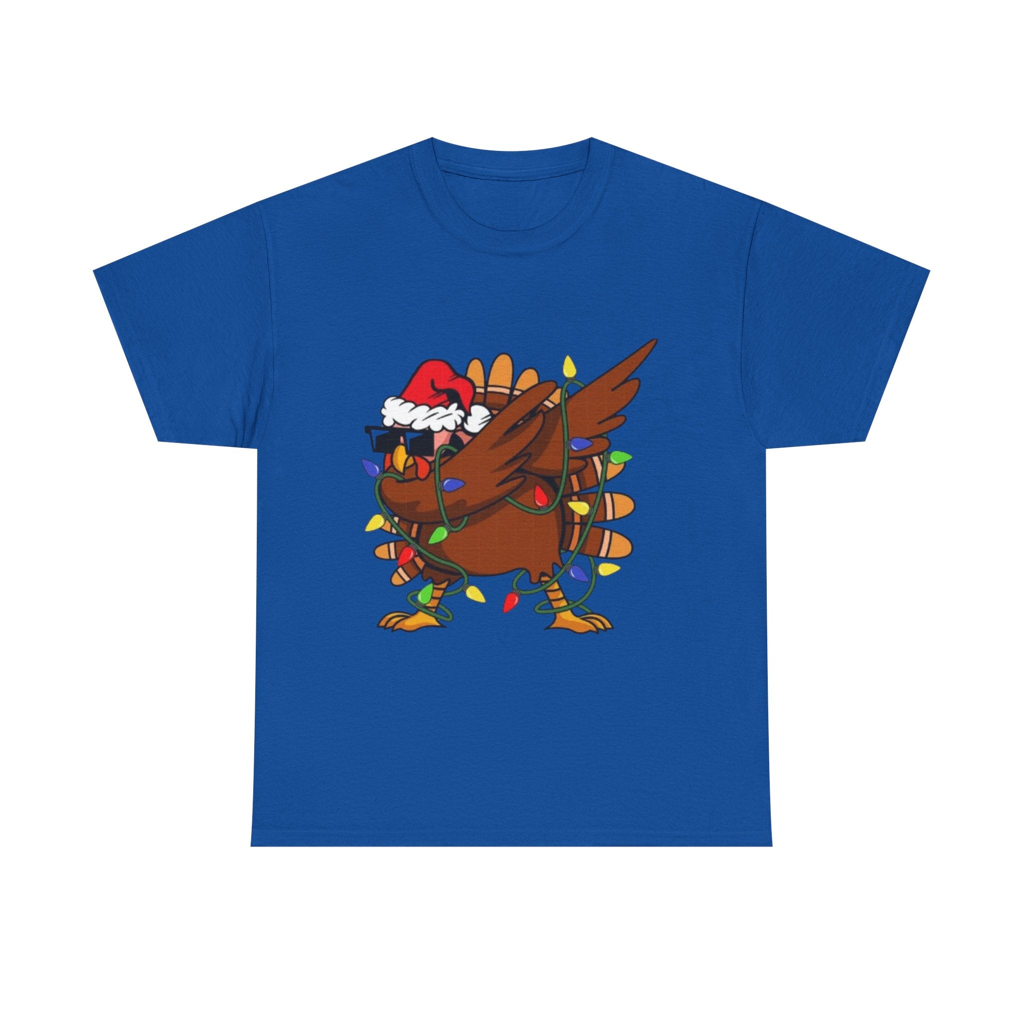 Dabbing Christmas Turkey Unisex Heavy Cotton T-Shirt