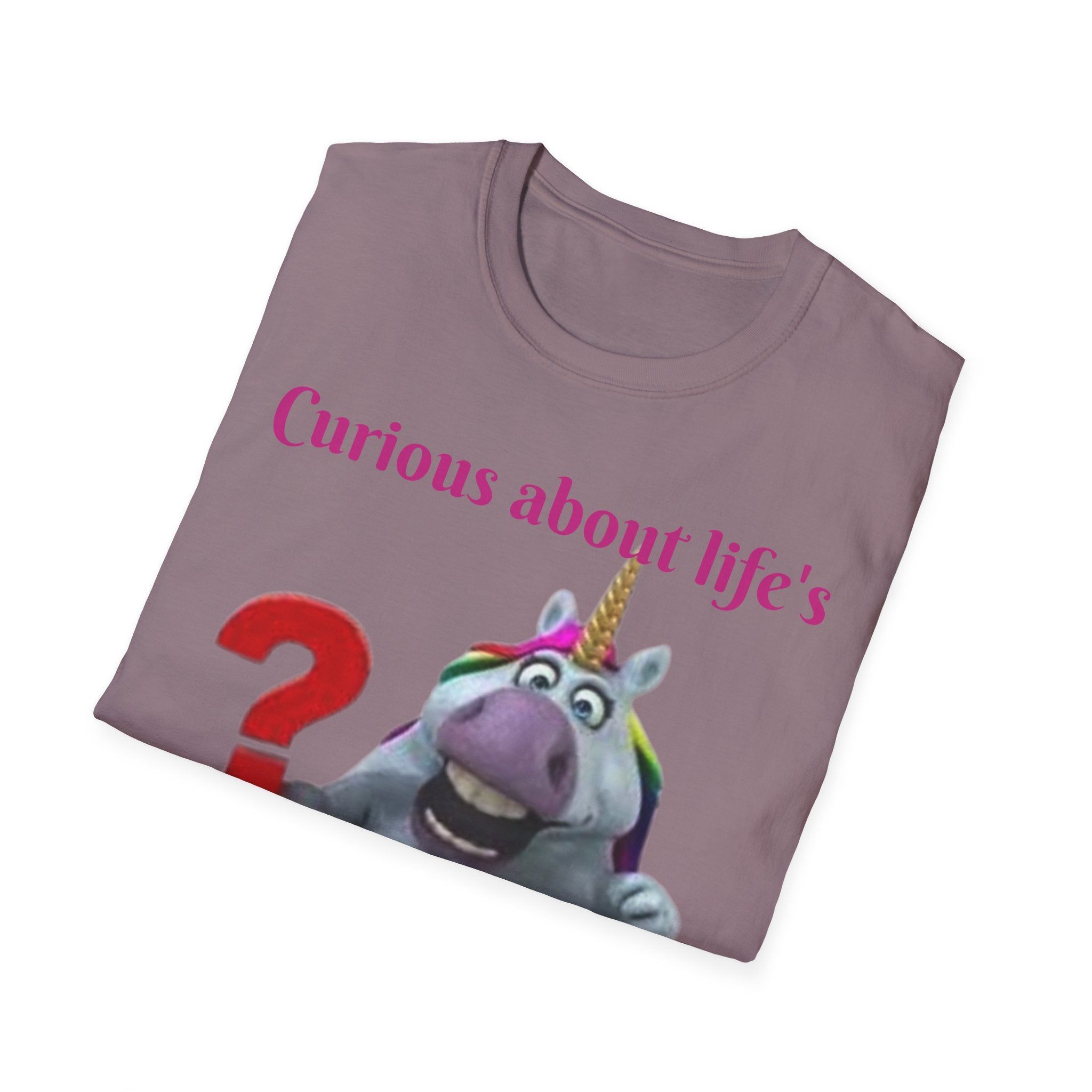 Curious About Life's Magical Mysteries Unicorn Unisex Softstyle T-Shirt