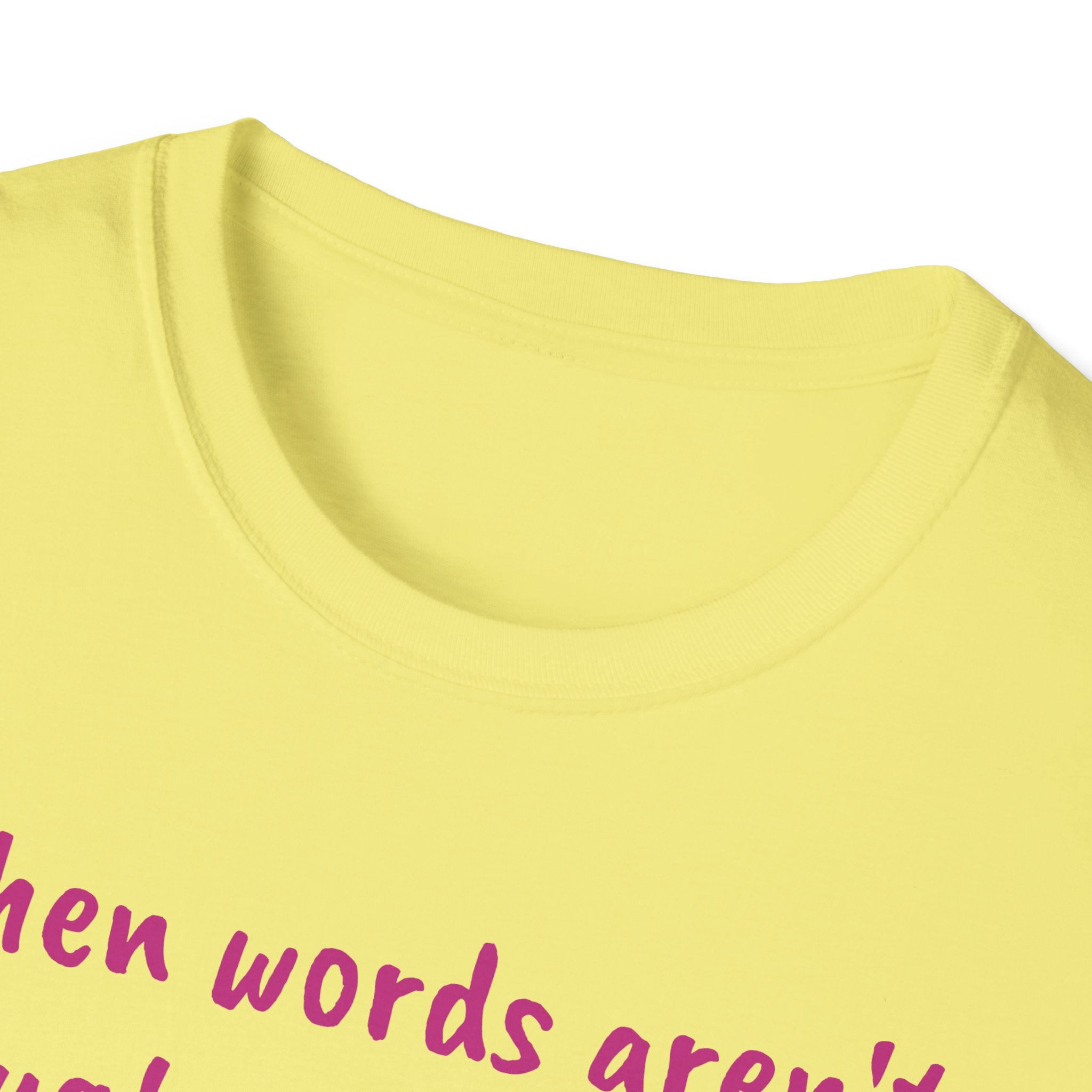 When Words Aren’t Enough, Give Flowers Unicorn Unisex Softstyle T-Shirt