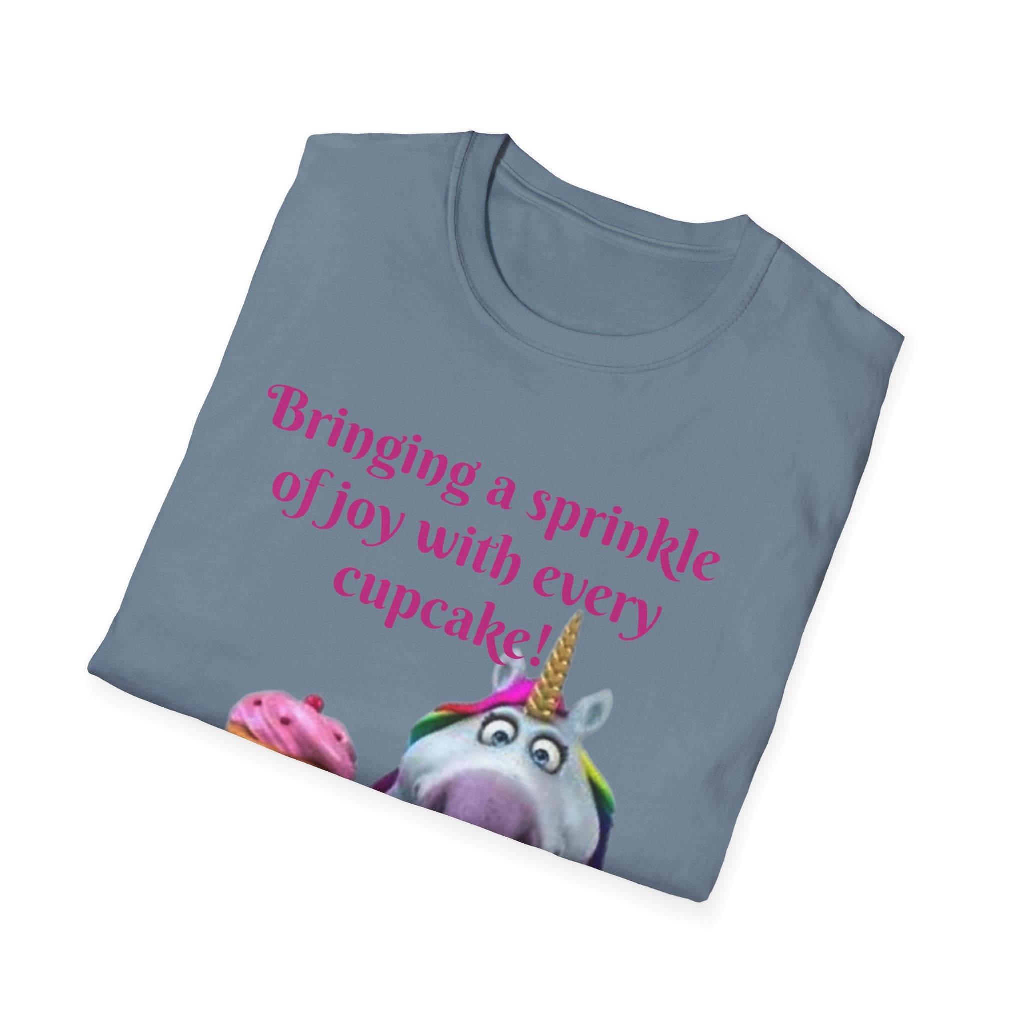 Bringing A Sprinkle Of Joy With Every Cupcake Unicorn Unisex Softstyle T-Shirt