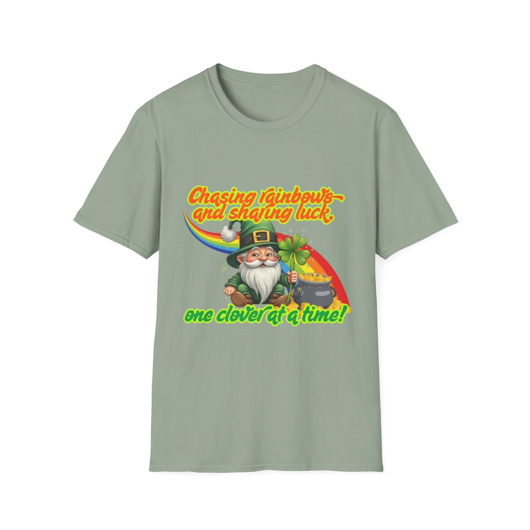 Chasing Rainbows And Sharing Luck, One Clover At A Time! Unisex Softstyle T-Shirt