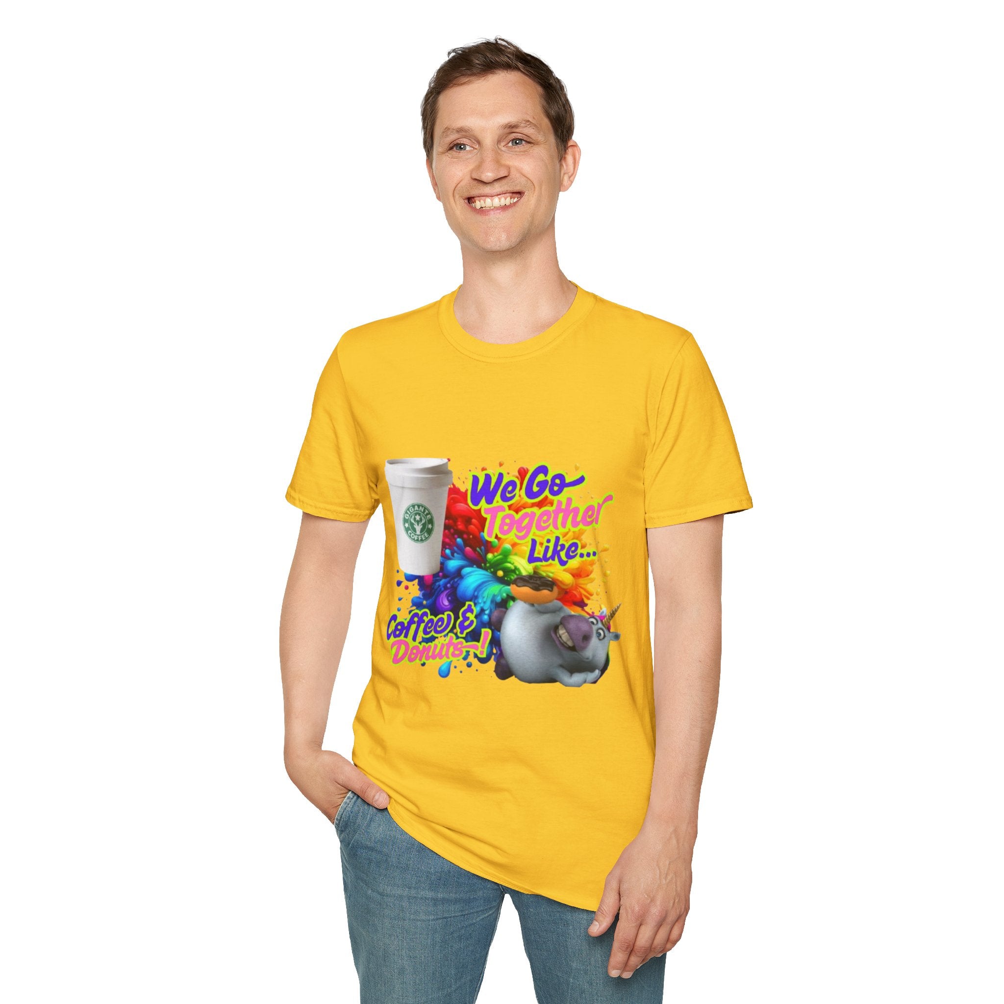 We Go Together Like Coffee & Donuts Unisex Softstyle T-Shirt