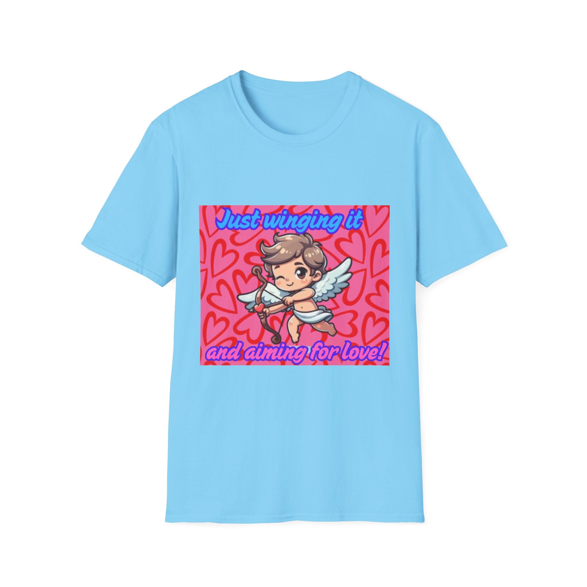 Just Winging It And Aiming For Love Unisex Softstyle T-Shirt