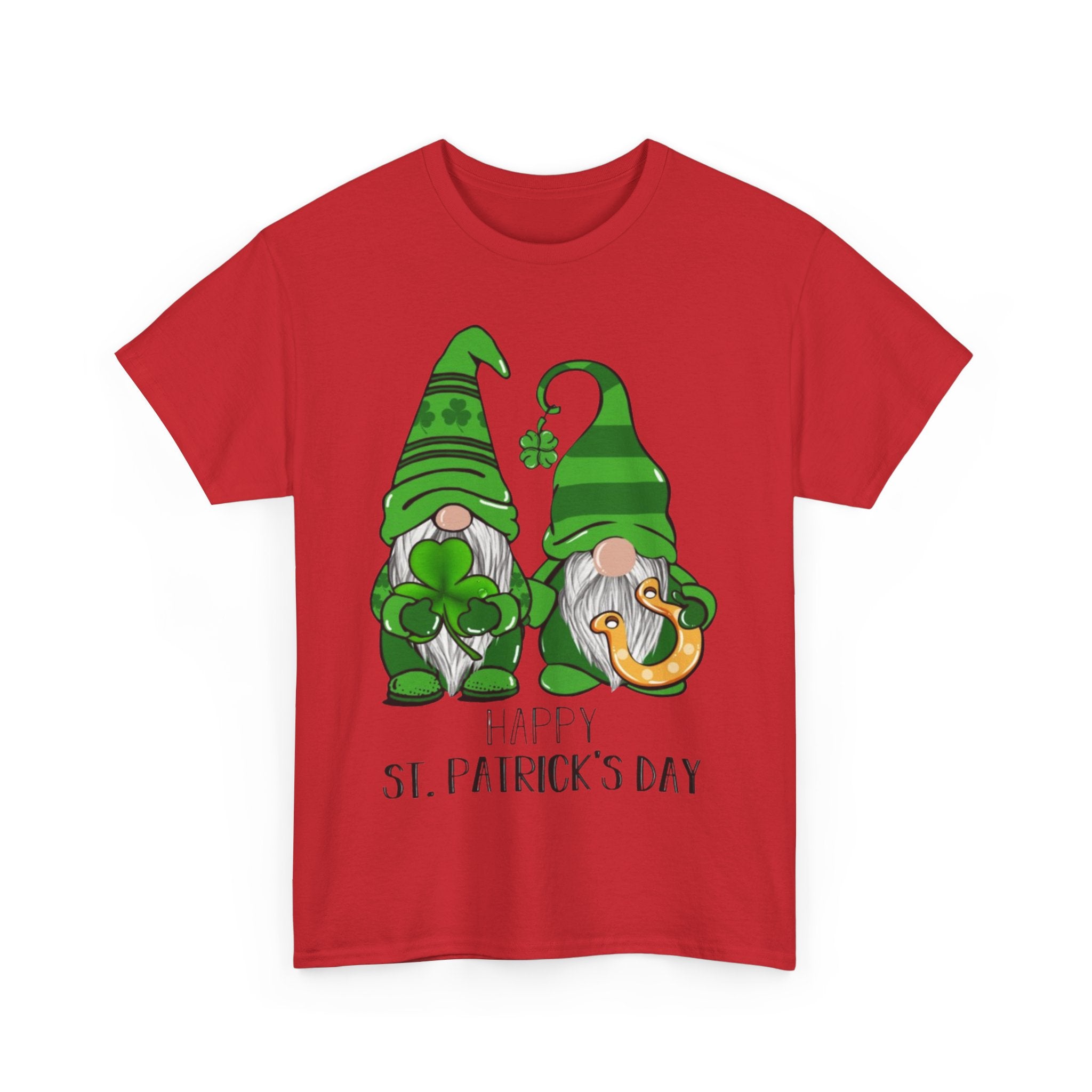 Happy St. Patrick's Day Gnome Unisex Heavy Cotton T-Shirt