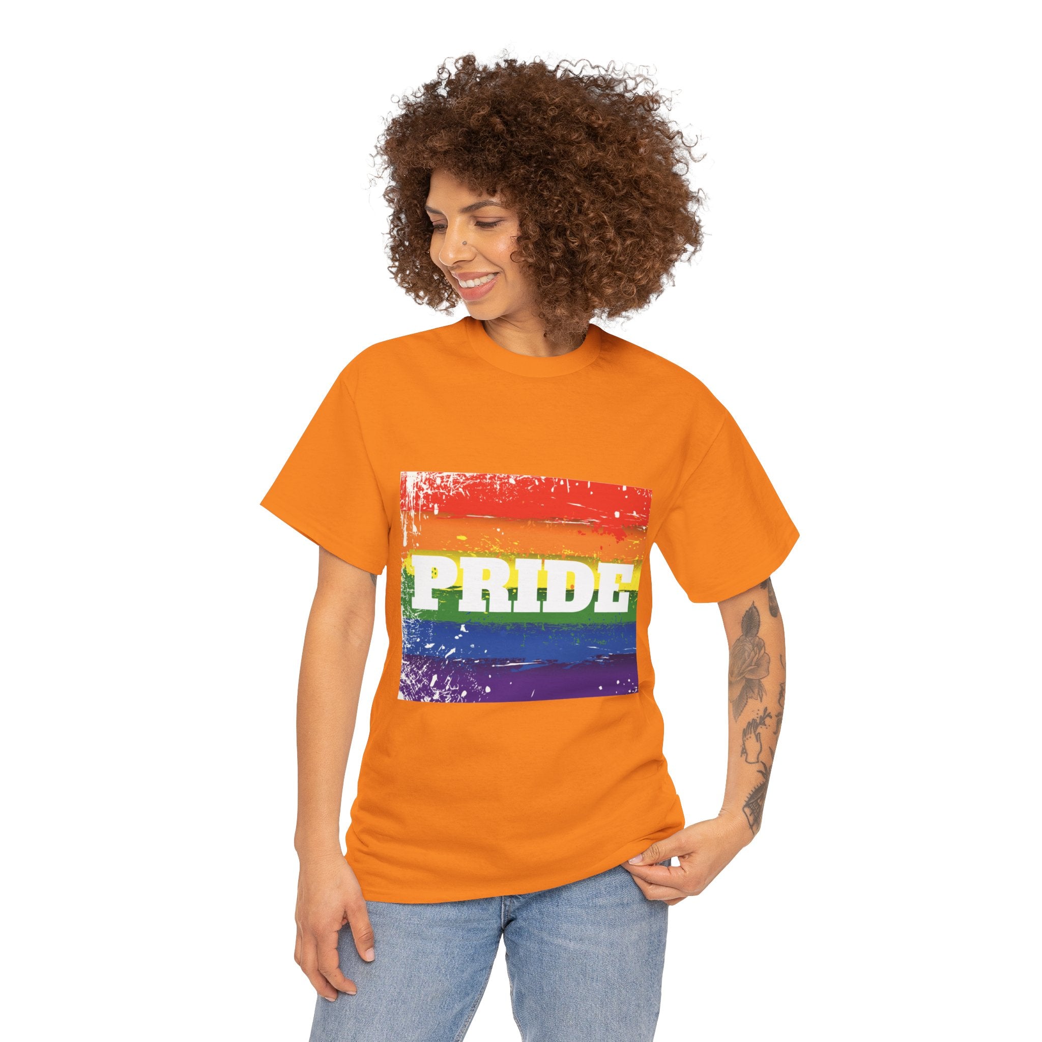 Pride Rainbow Unisex Heavy Cotton T-Shirt